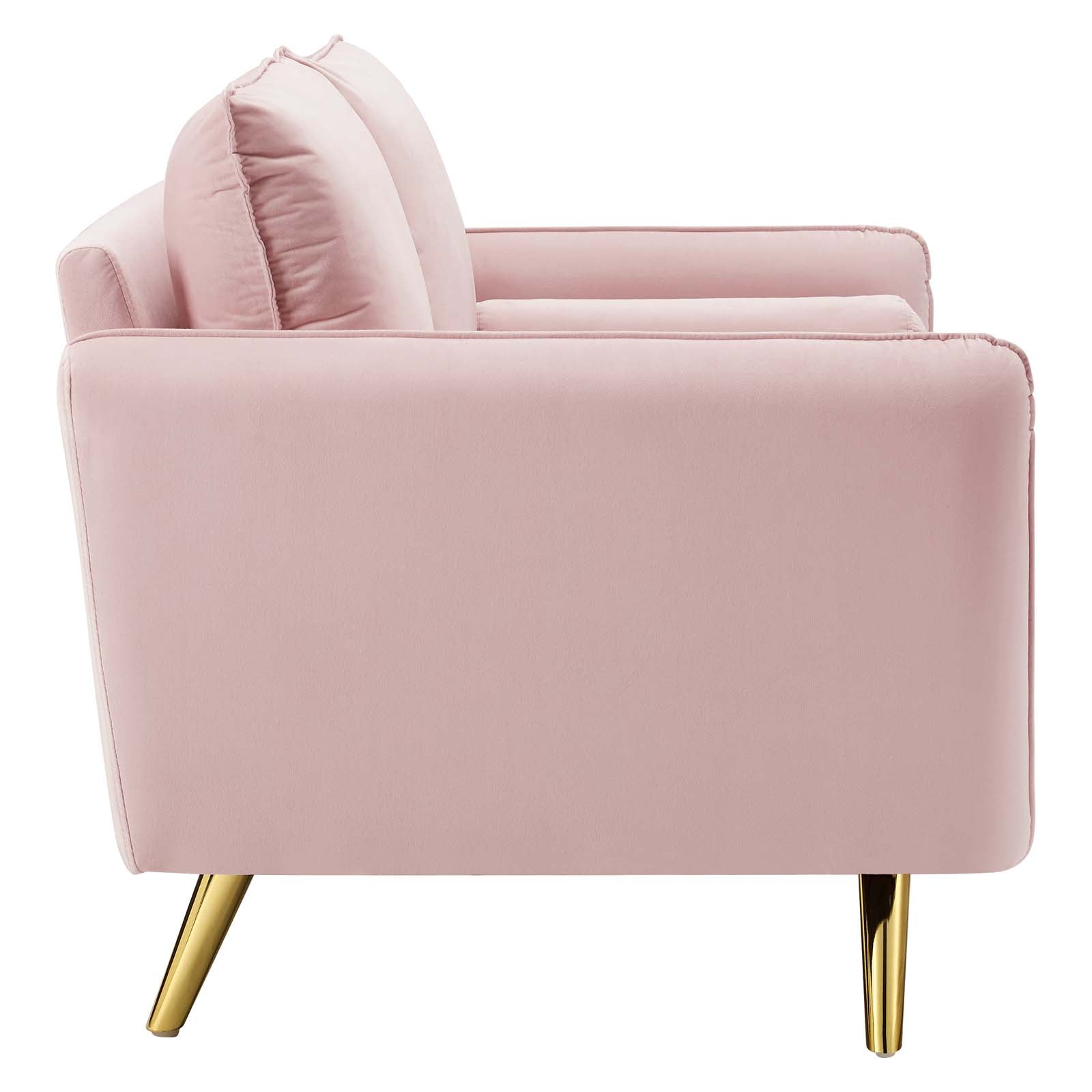 Modway Loveseats - Revive Performance Velvet Loveseat Pink