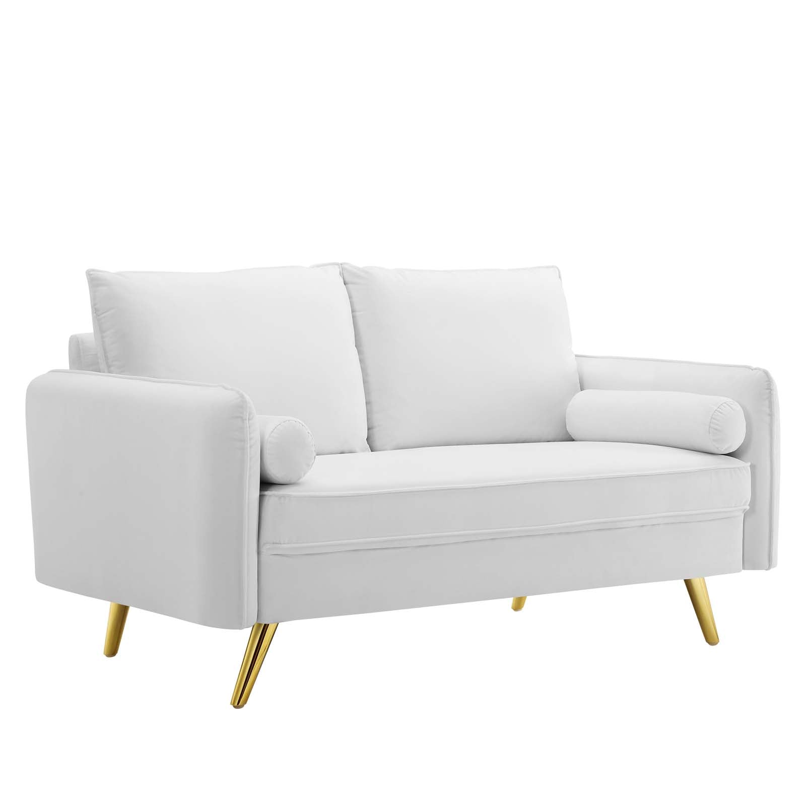 Modway Loveseats - Revive Performance Velvet Loveseat White