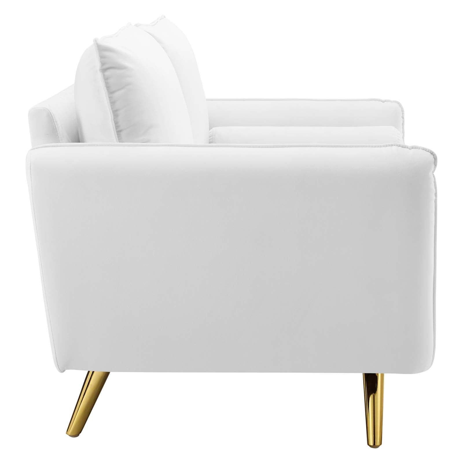 Modway Loveseats - Revive Performance Velvet Loveseat White