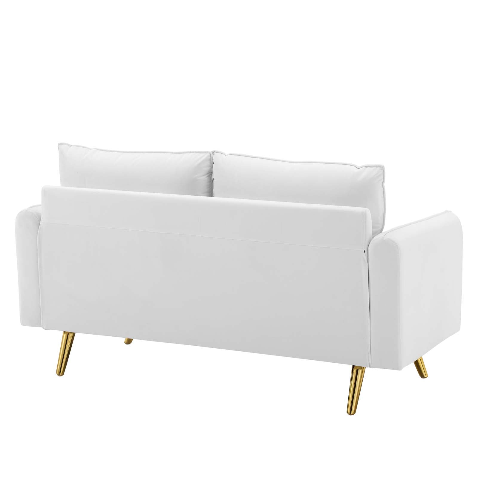 Modway Loveseats - Revive Performance Velvet Loveseat White