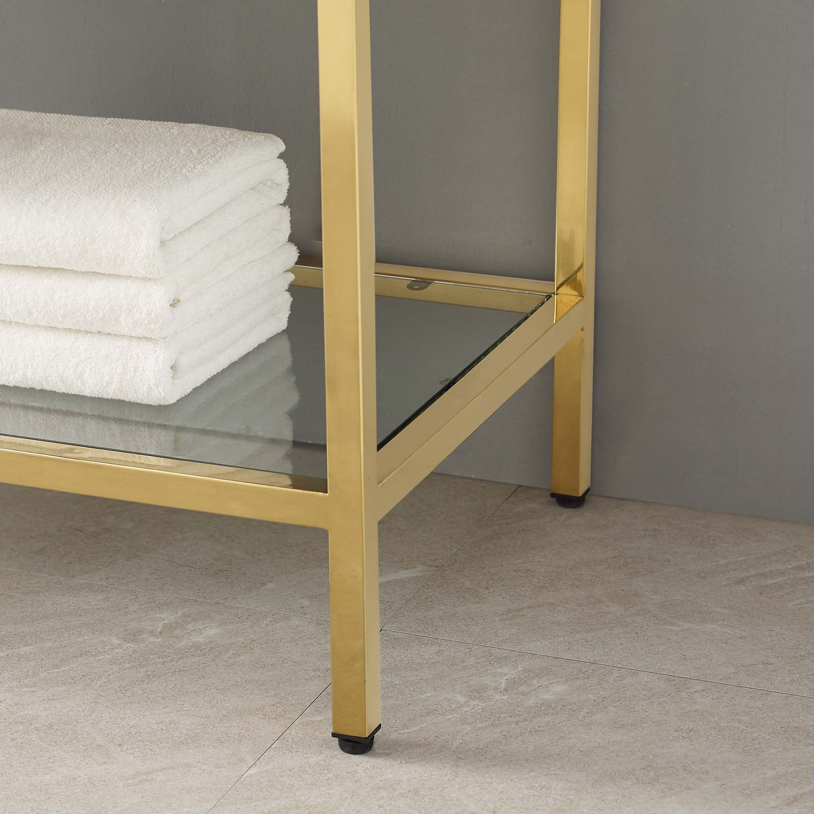 Modway Bathroom Vanity - Kingsley-50"-Gold-Stainless-Steel-Bathroom-Vanity-Gold-White