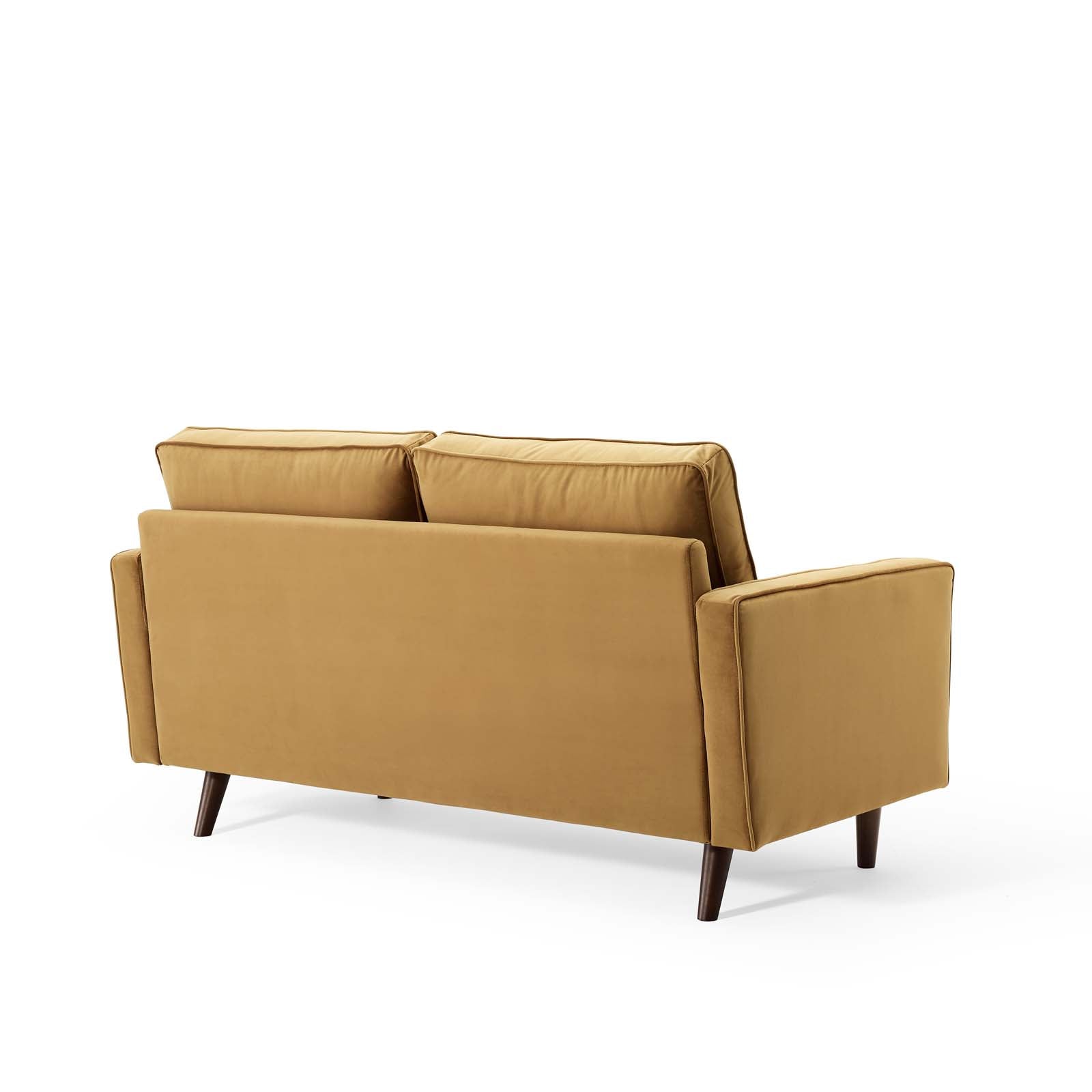 Modway Loveseats - Valour-Performance-Velvet-Loveseat-Cognac