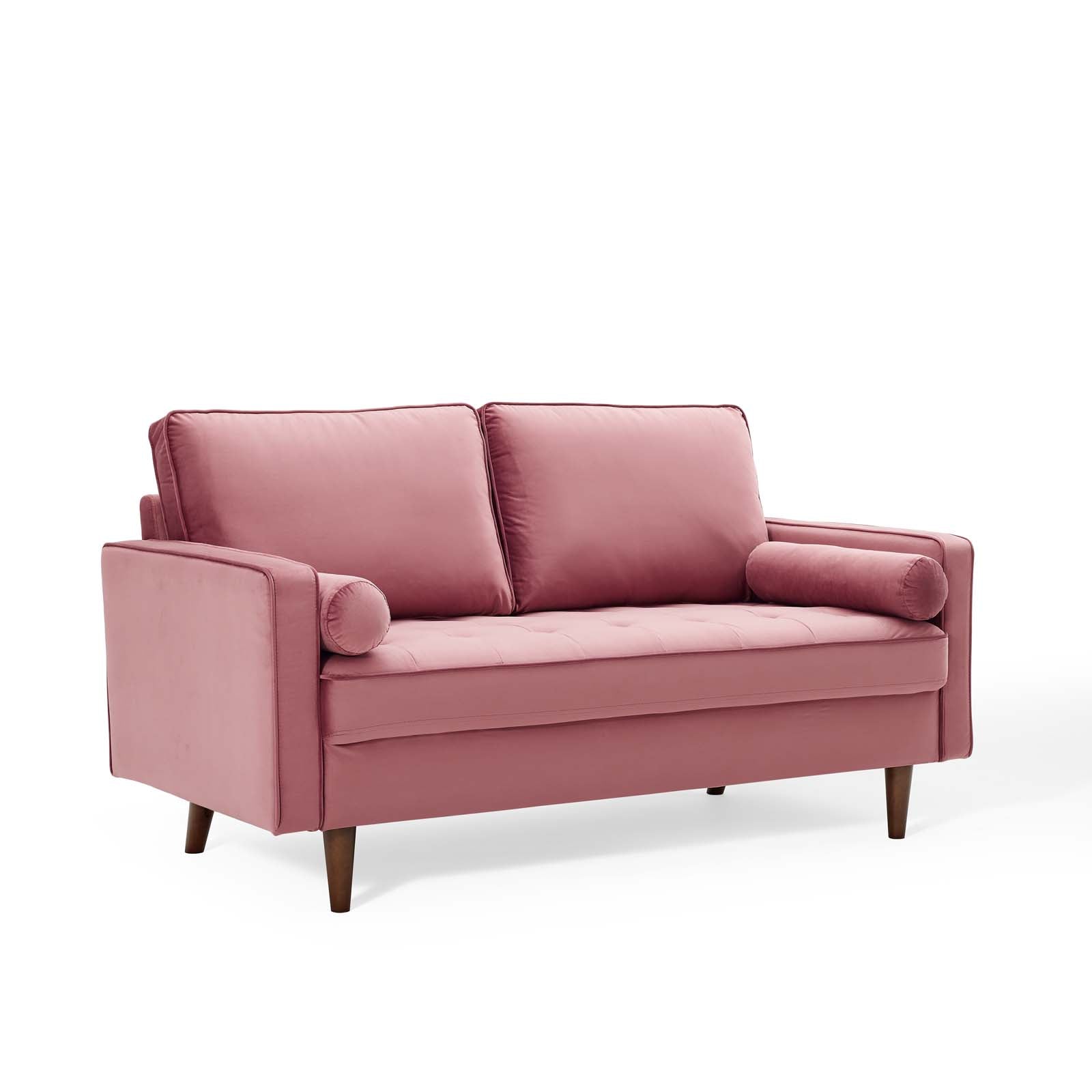 Modway Loveseats - Valour Performance Velvet Loveseat Dusty Rose
