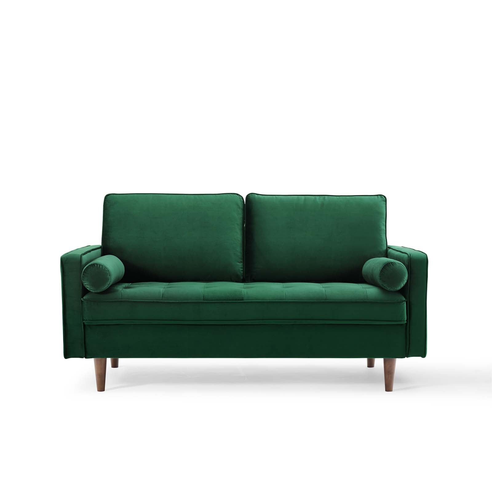 Modway Loveseats - Valour Performance Velvet Loveseat Green