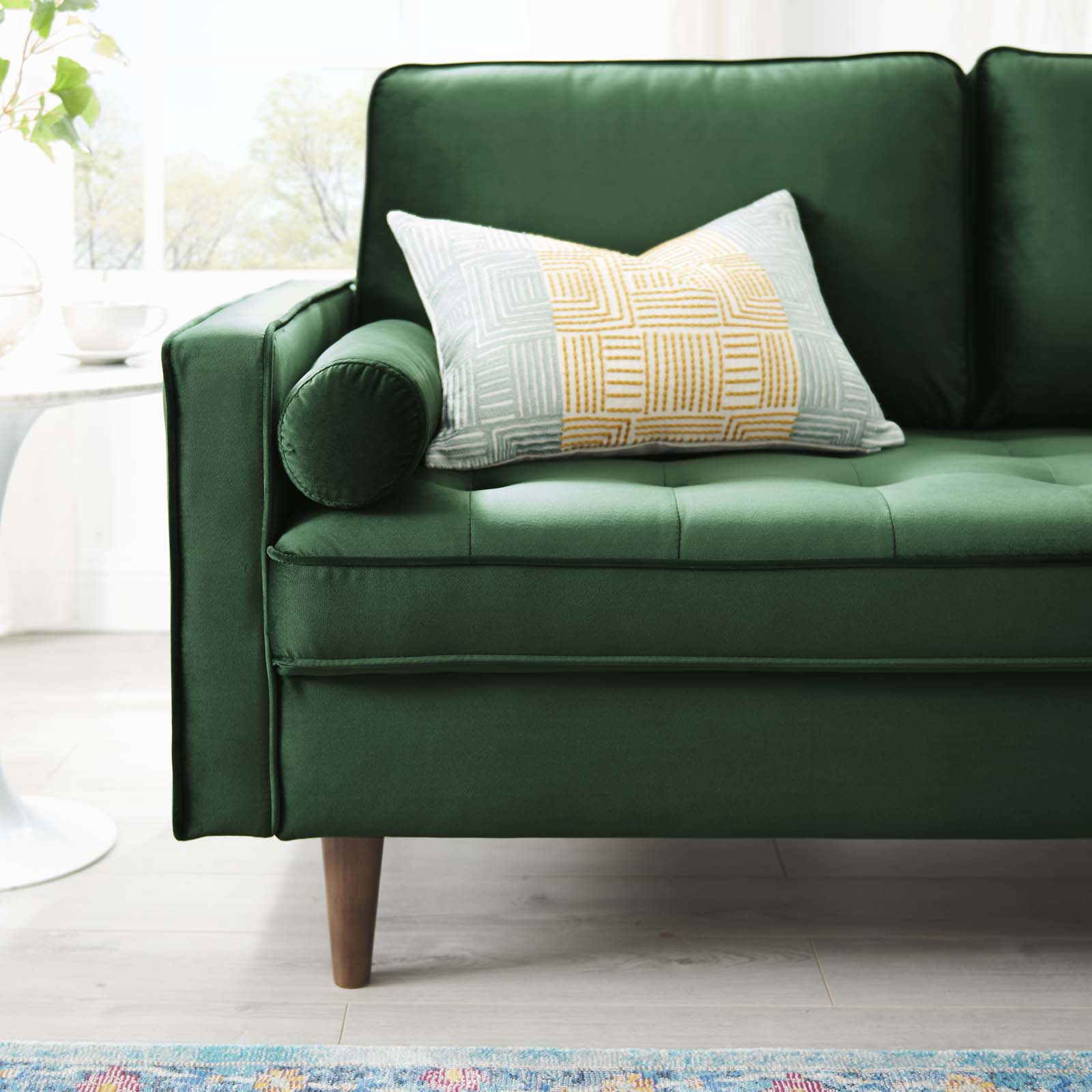 Modway Loveseats - Valour Performance Velvet Loveseat Green
