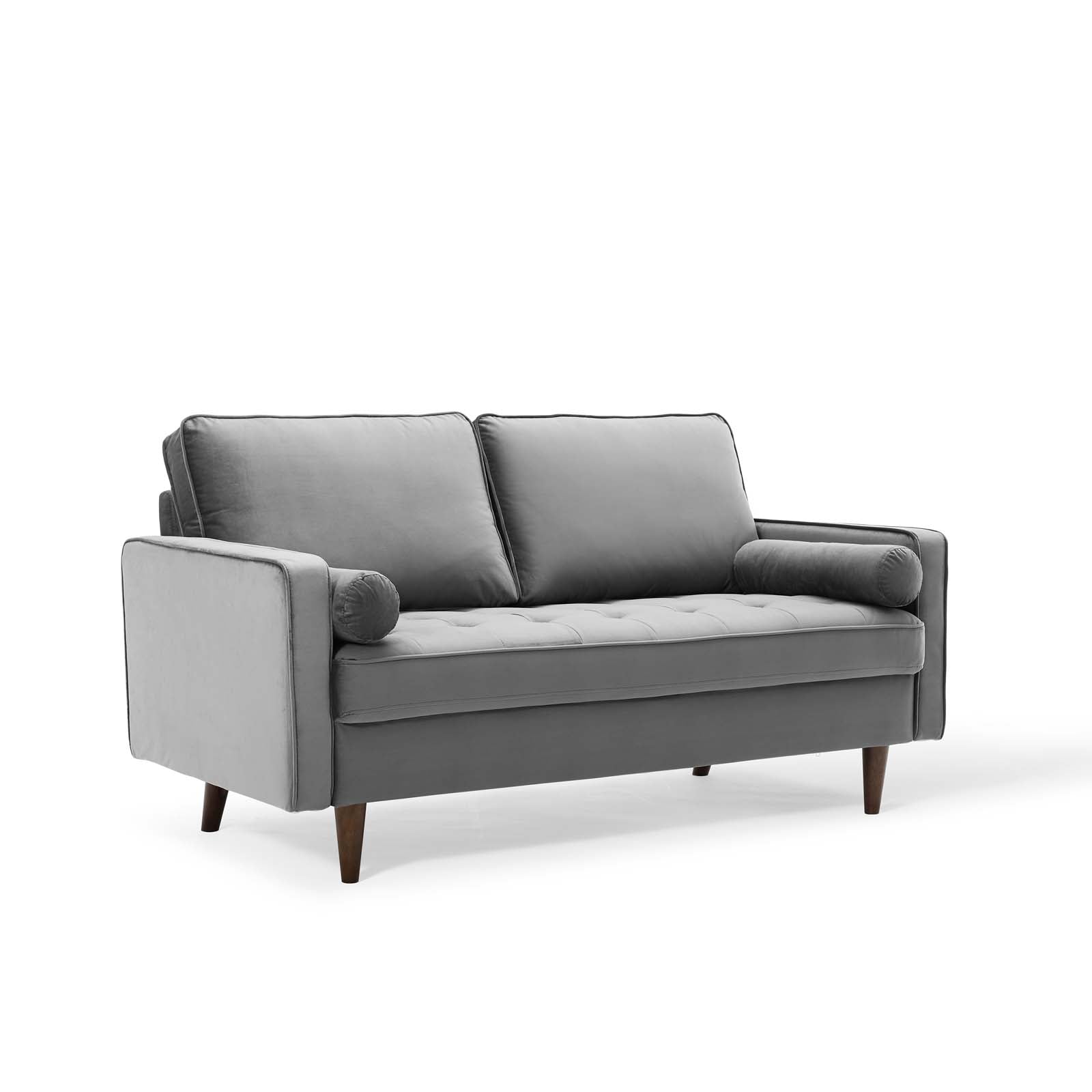 Modway Loveseats - Valour Performance Velvet Loveseat Gray