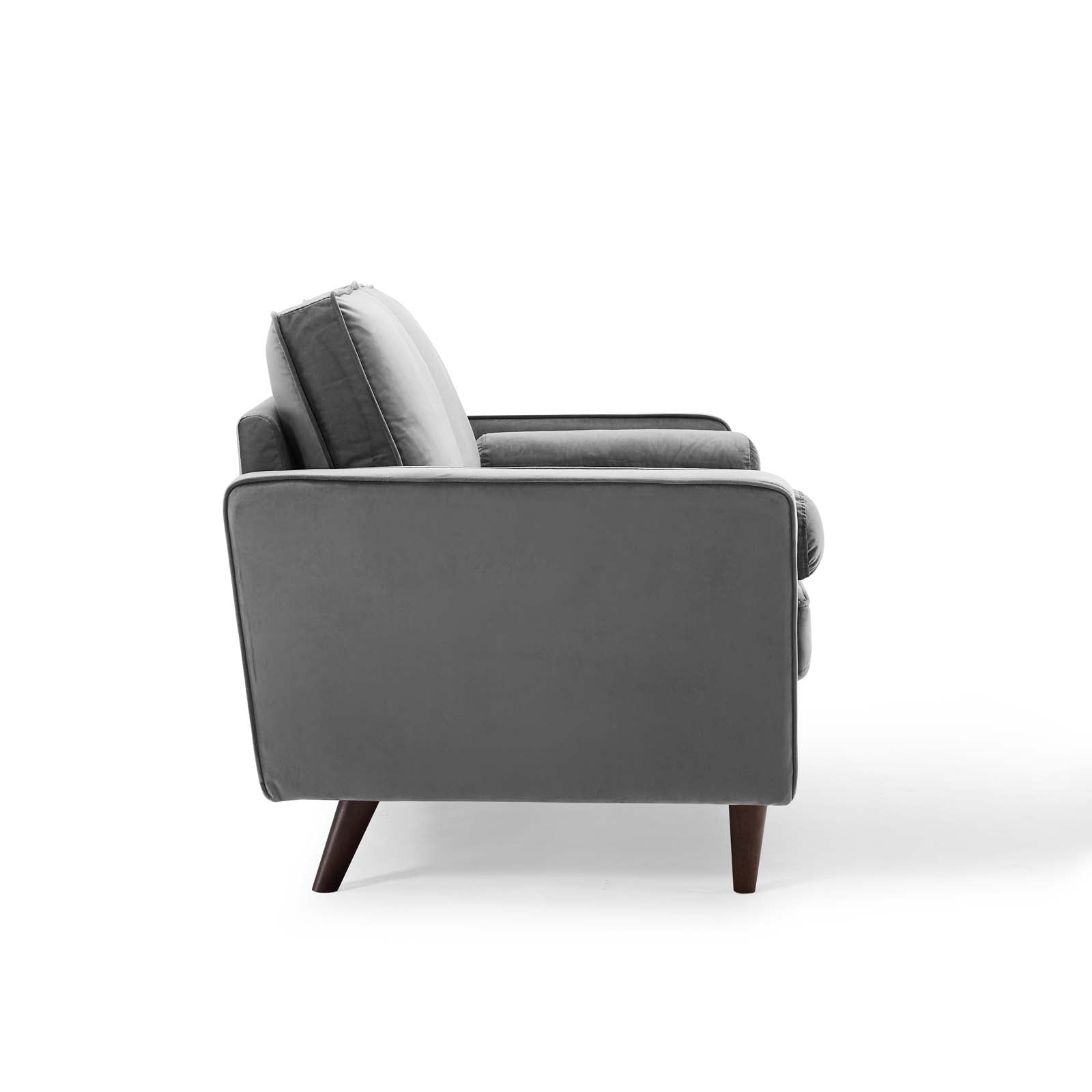 Modway Loveseats - Valour Performance Velvet Loveseat Gray