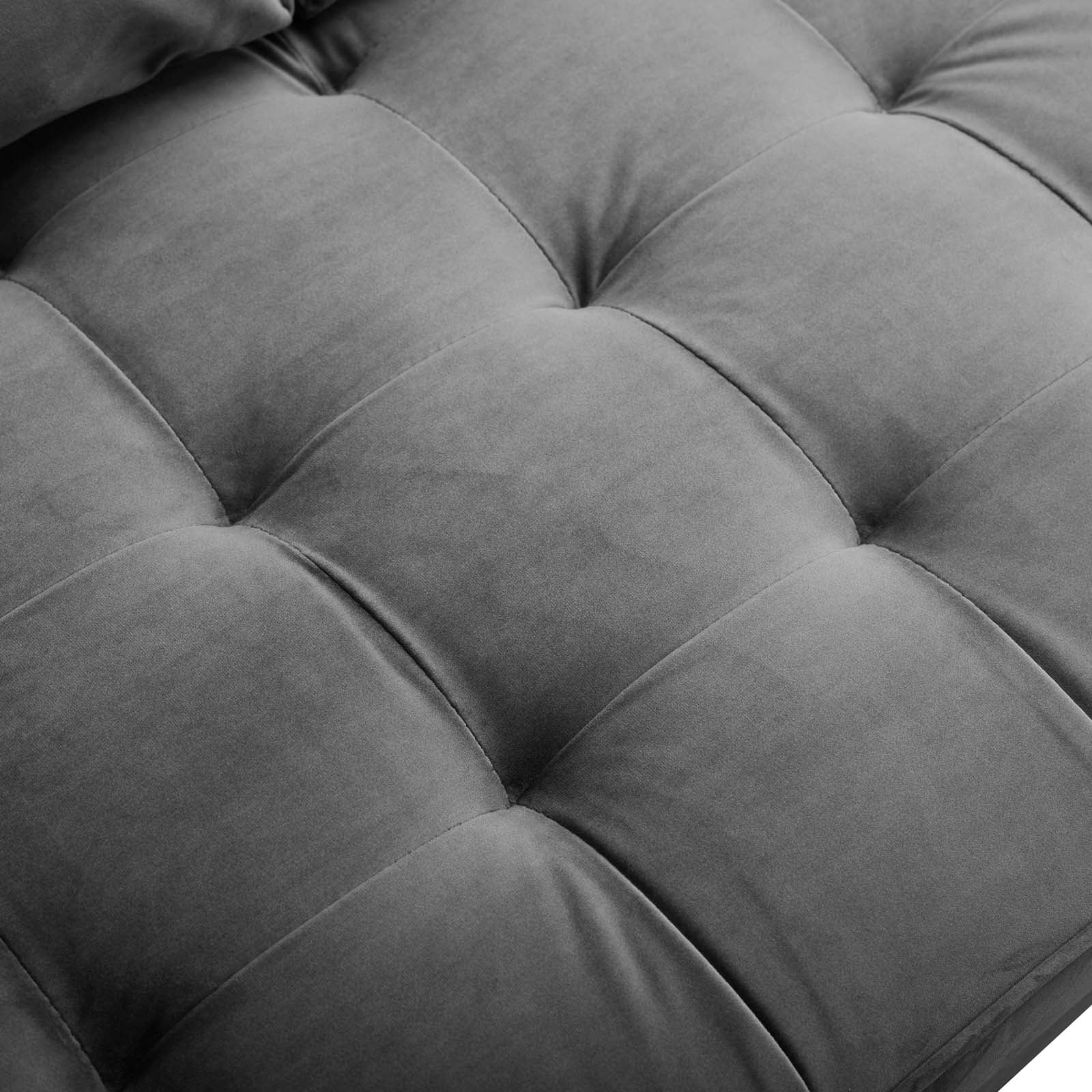 Modway Loveseats - Valour Performance Velvet Loveseat Gray