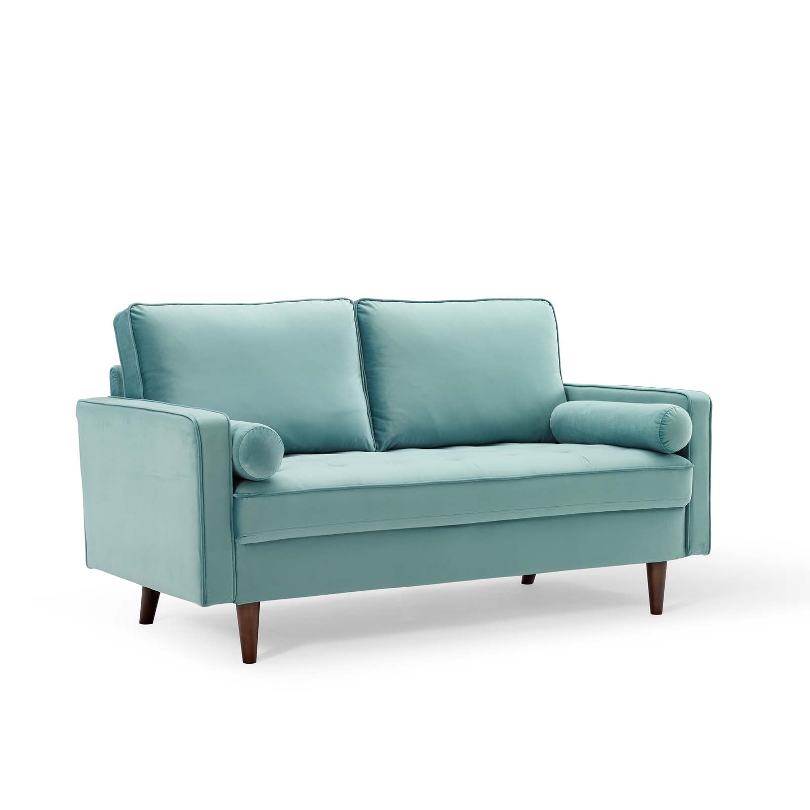 Modway Loveseats - Valour Performance Velvet Loveseat Mint