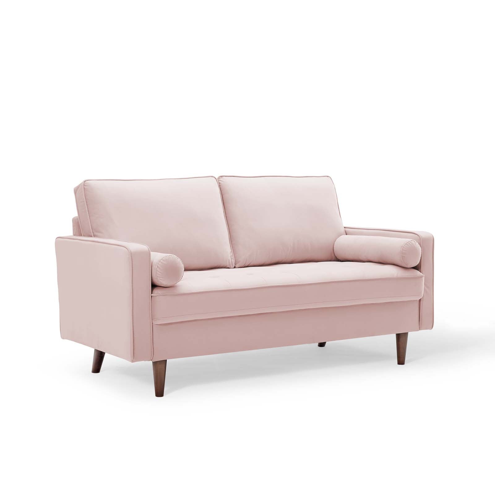 Modway Loveseats - Valour Performance Velvet Loveseat Pink