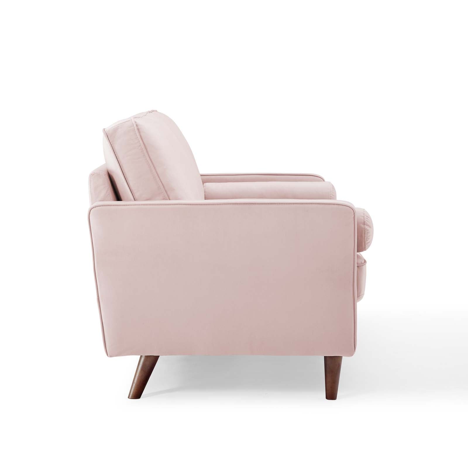 Modway Loveseats - Valour Performance Velvet Loveseat Pink