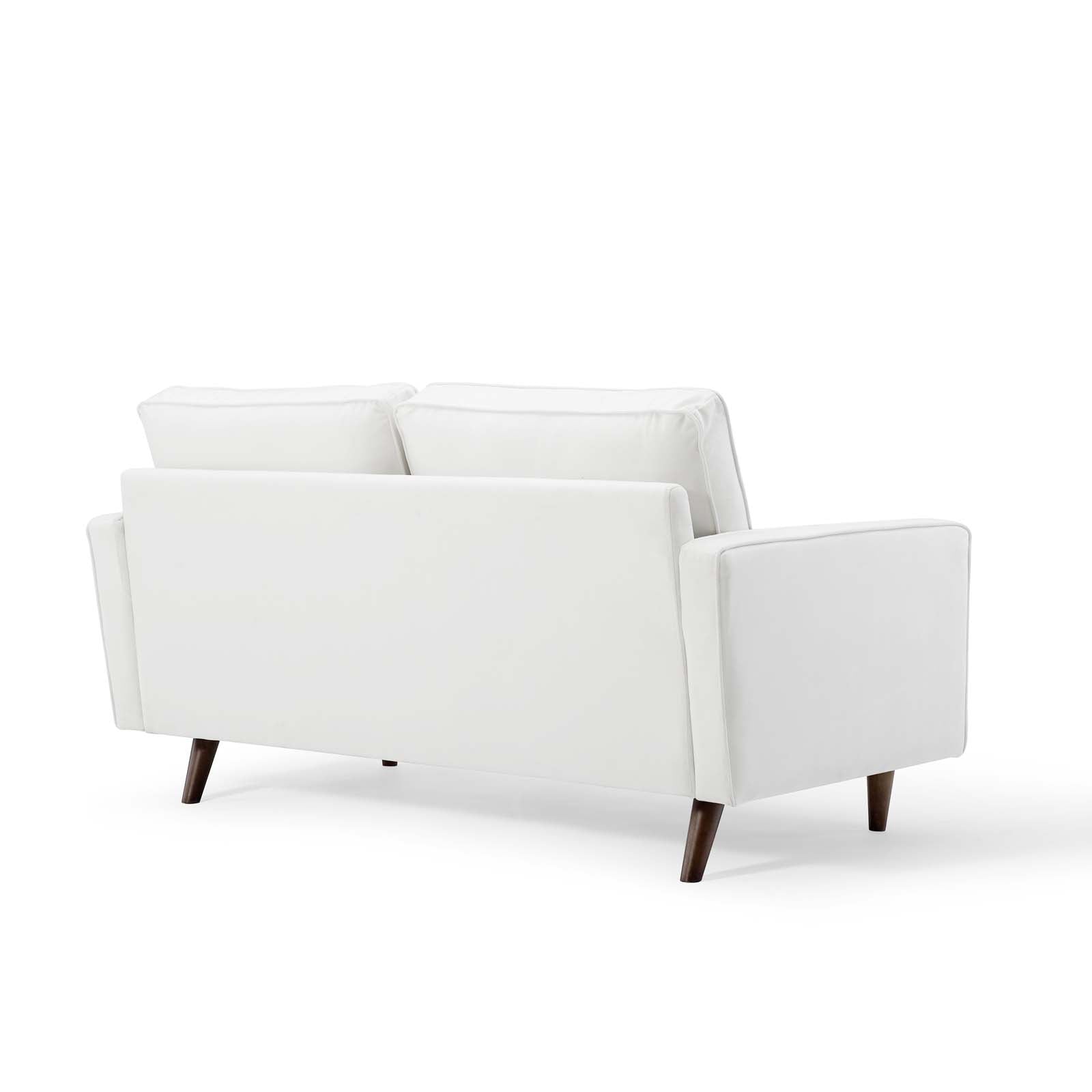 Modway Loveseats - Valour Performance Velvet Loveseat White