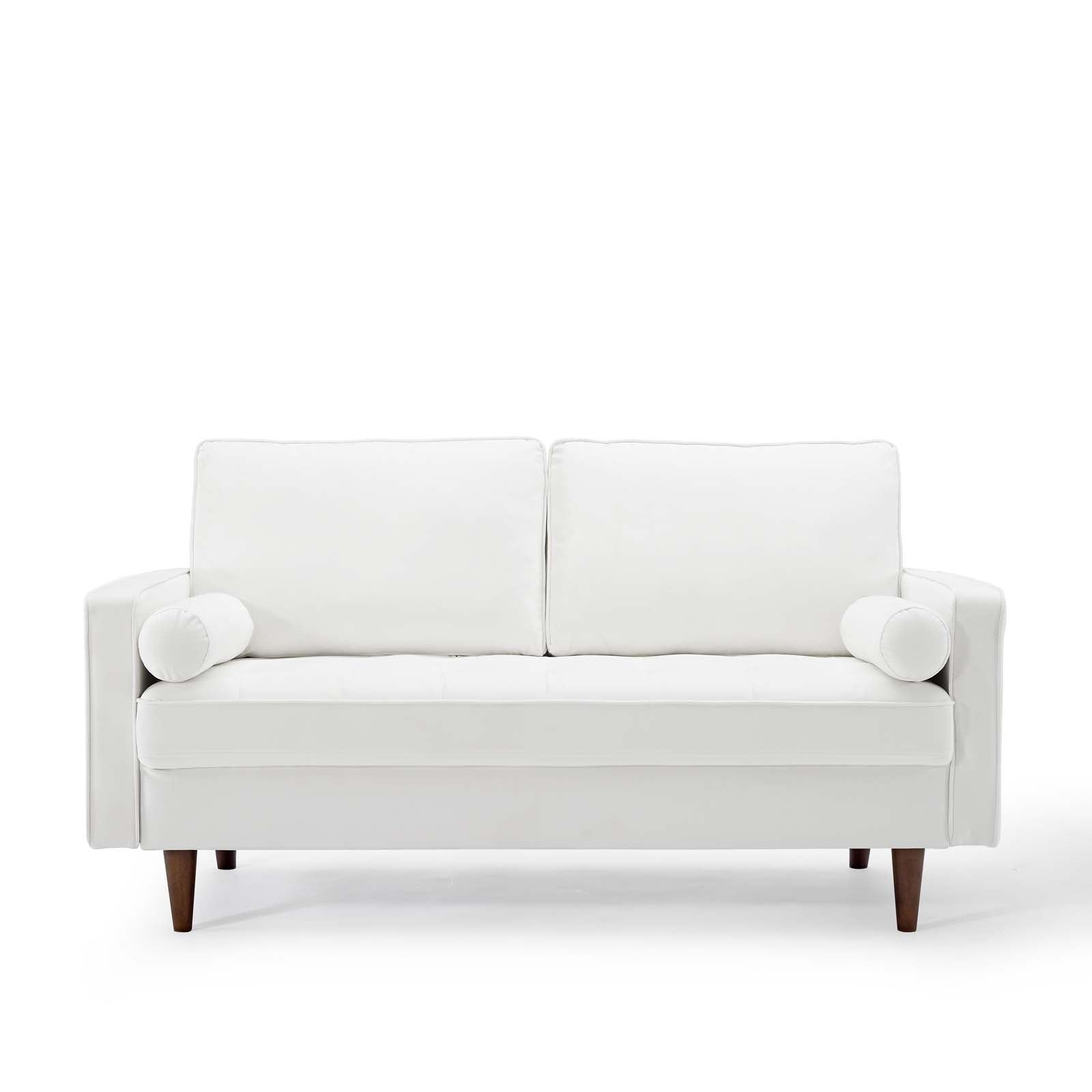 Modway Loveseats - Valour Performance Velvet Loveseat White