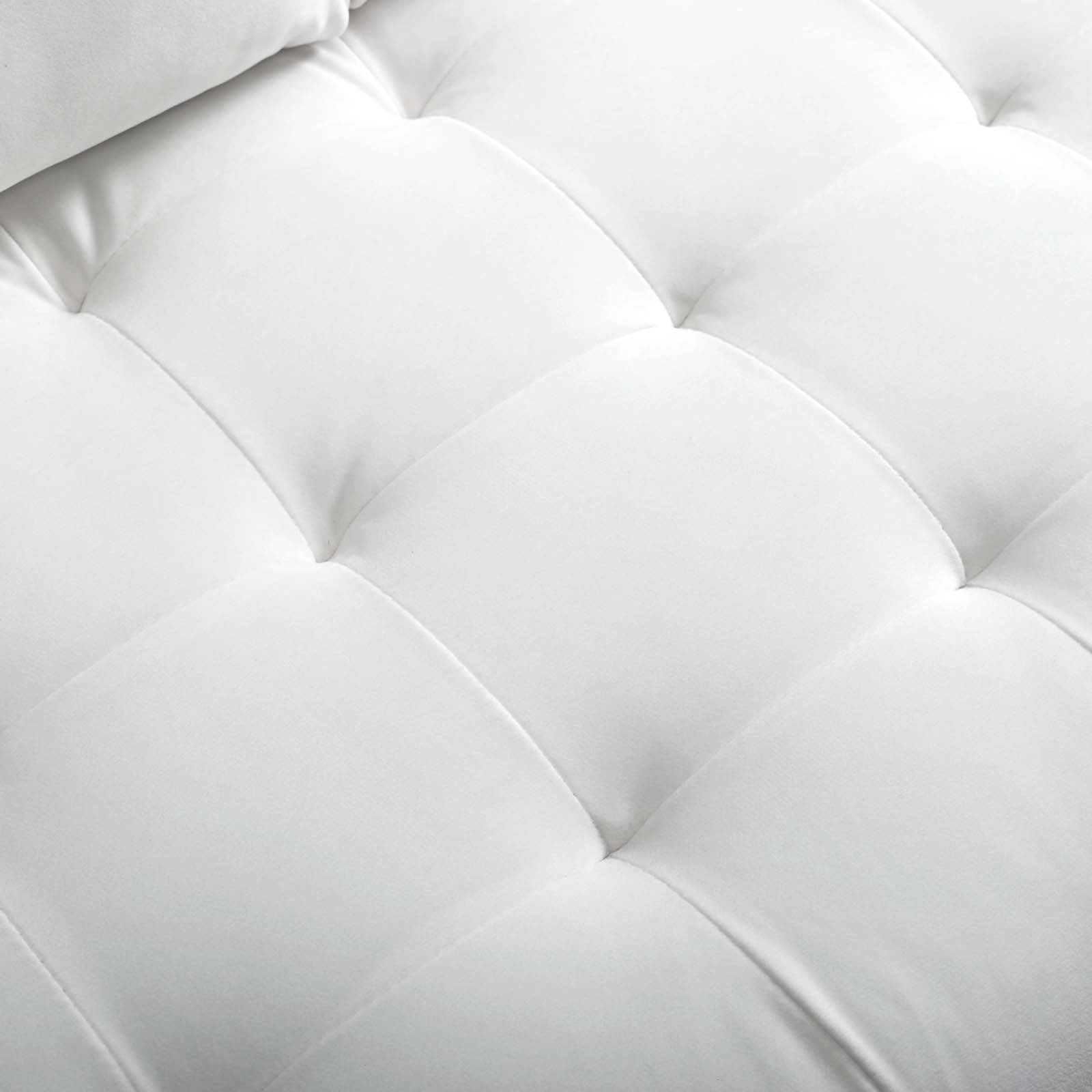 Modway Loveseats - Valour Performance Velvet Loveseat White