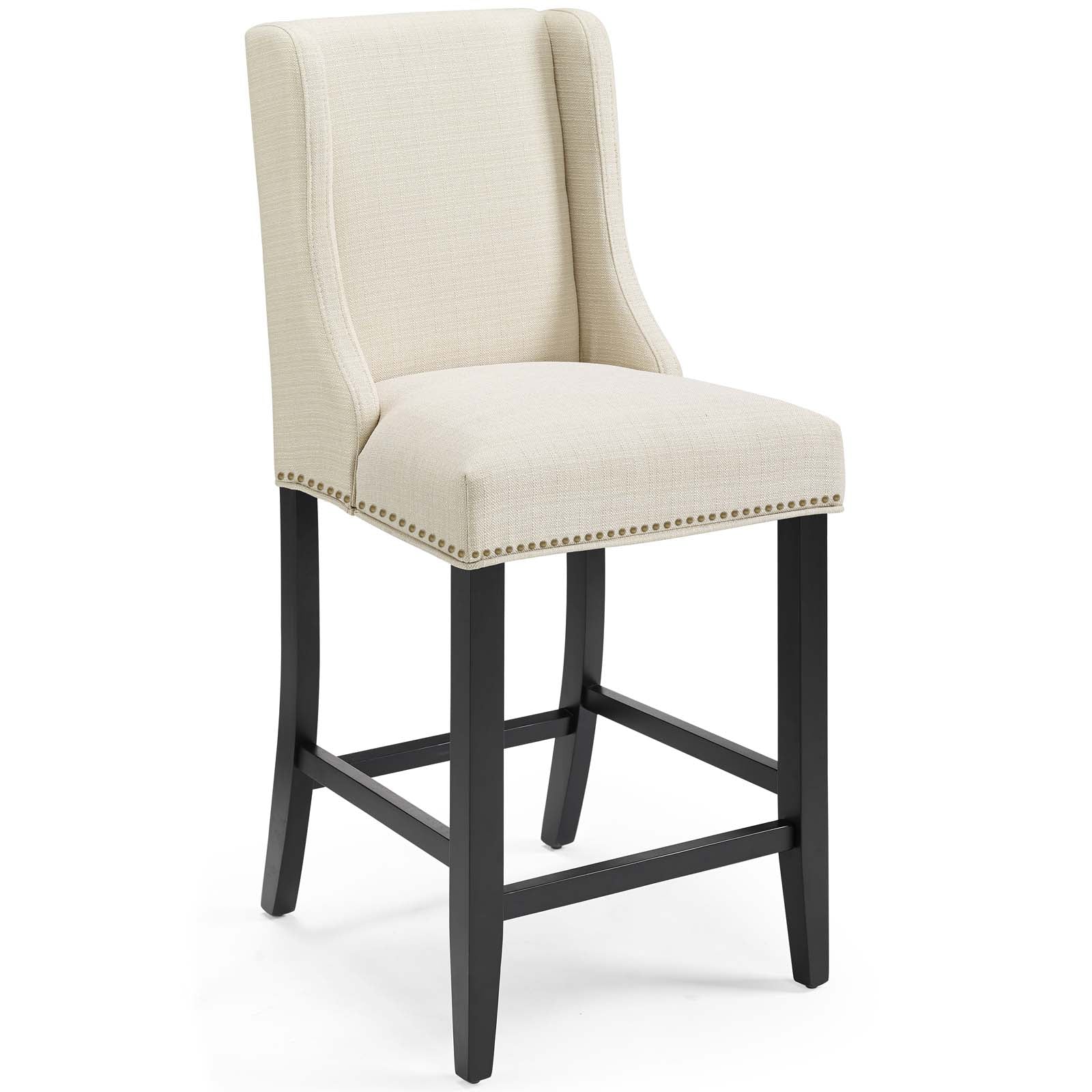 Modway Barstools - Baron Counter Stool Fabric Beige (Set of 2)