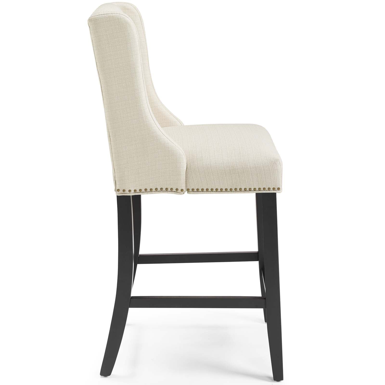 Modway Barstools - Baron Counter Stool Fabric Beige (Set of 2)