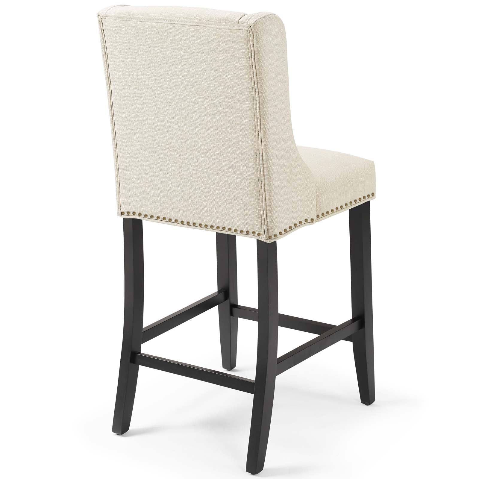 Modway Barstools - Baron Counter Stool Fabric Beige (Set of 2)