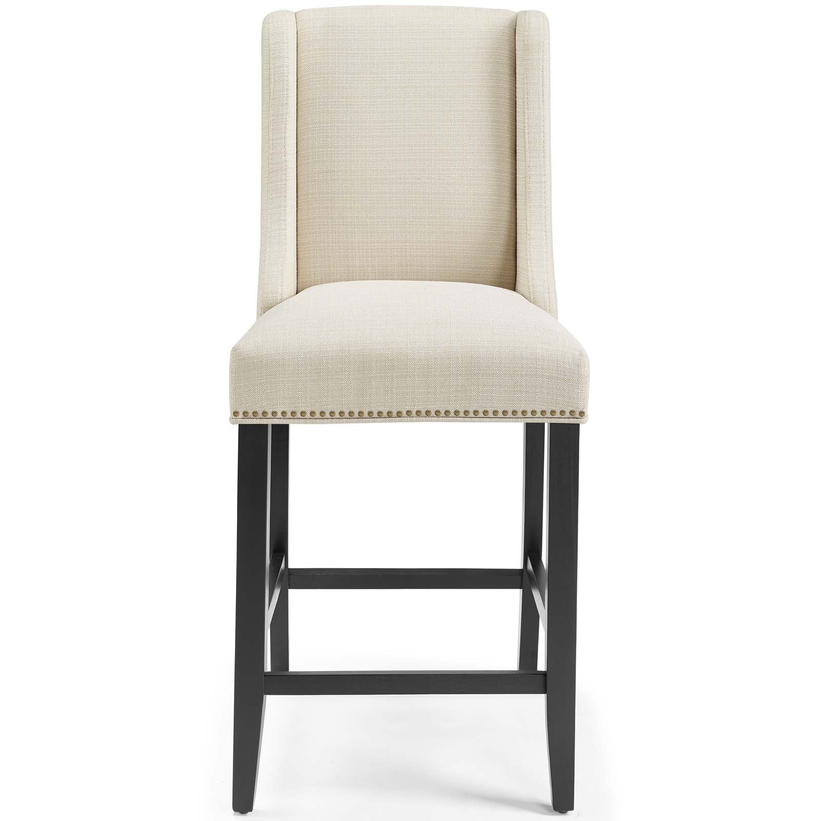 Modway Barstools - Baron Counter Stool Fabric Beige (Set of 2)