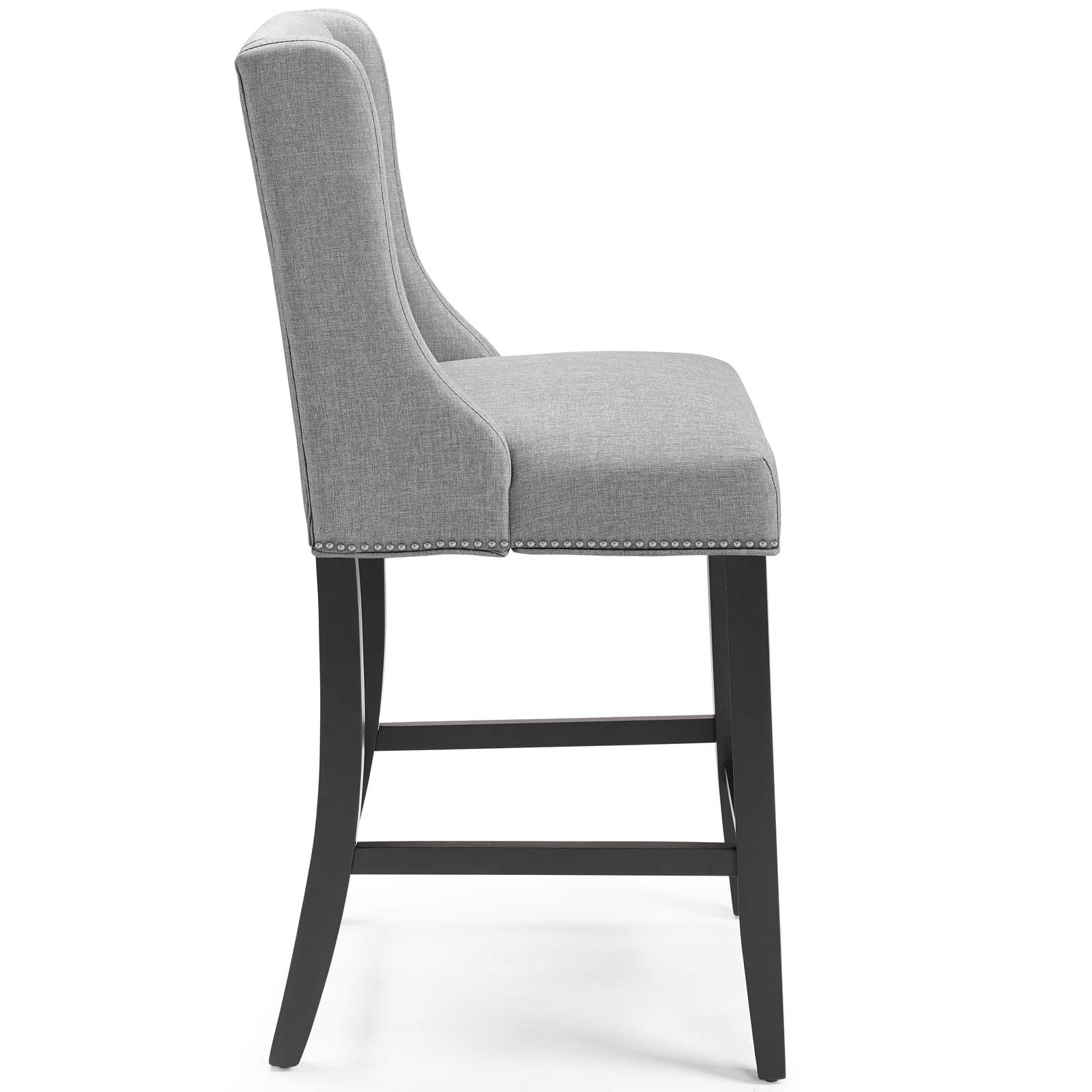 Modway Barstools - Baron Counter Stool Fabric Light Gray (Set of 2)