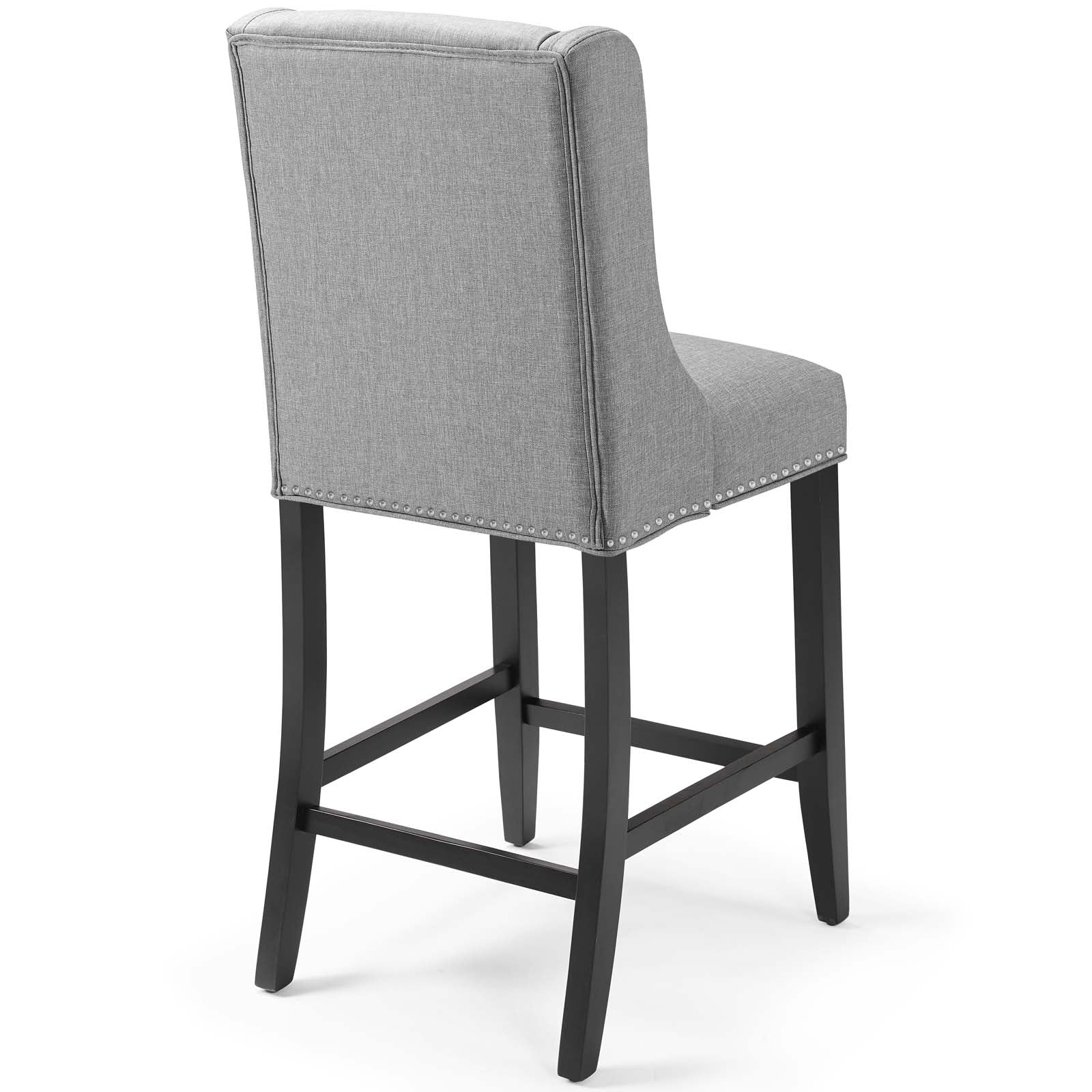 Modway Barstools - Baron Counter Stool Fabric Light Gray (Set of 2)