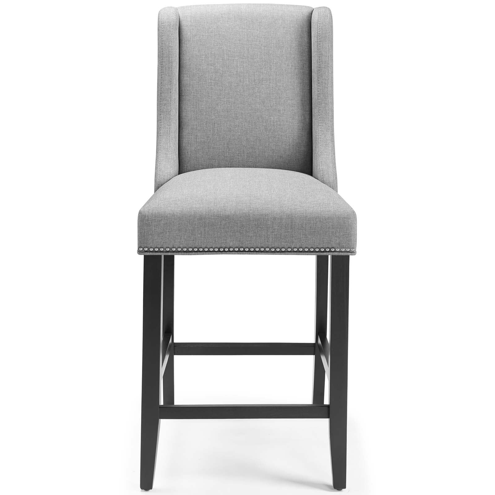Modway Barstools - Baron Counter Stool Fabric Light Gray (Set of 2)