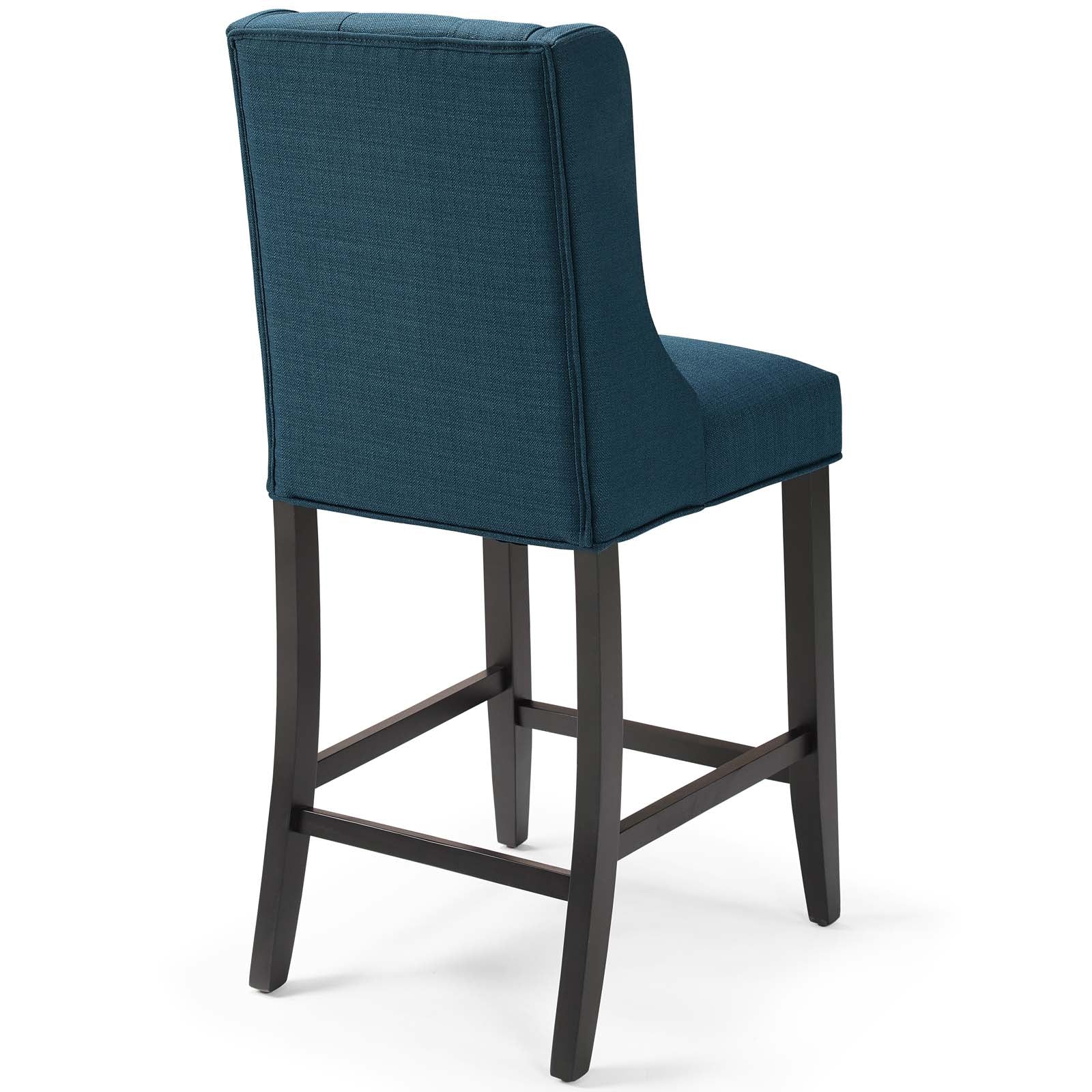 Modway Barstools - Baronet-Counter-Bar-Stool-Upholstered-Fabric-Set-of-2-Azure