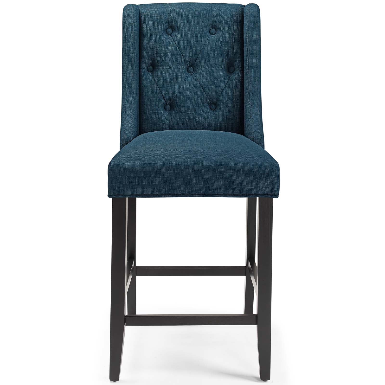 Modway Barstools - Baronet-Counter-Bar-Stool-Upholstered-Fabric-Set-of-2-Azure