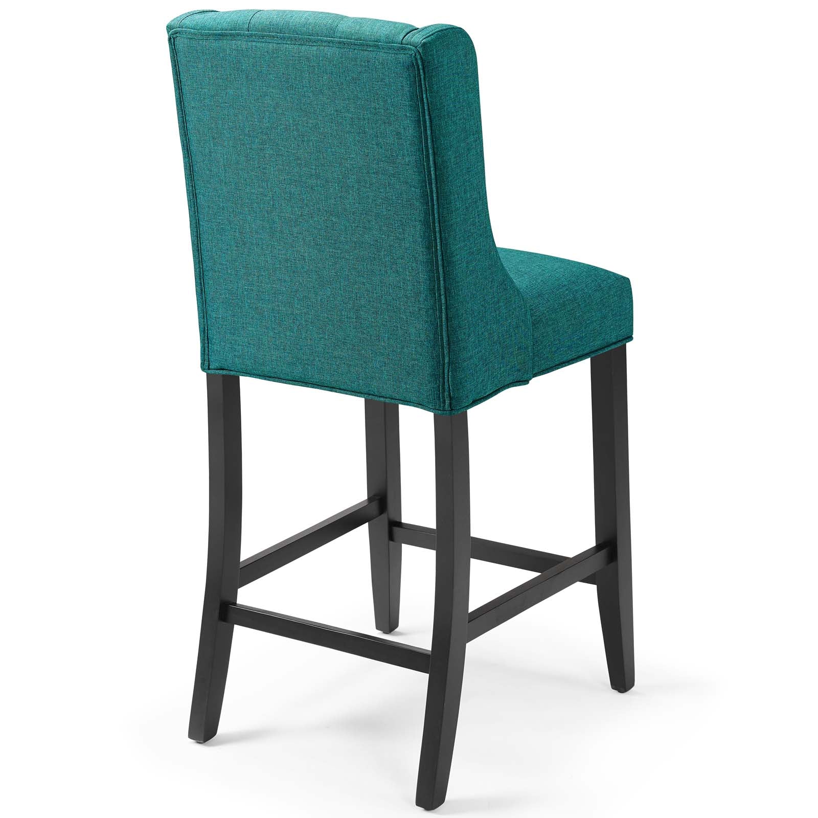 Modway Barstools - Baronet Counter Bar Stool Upholstered Fabric (Set of 2) Teal