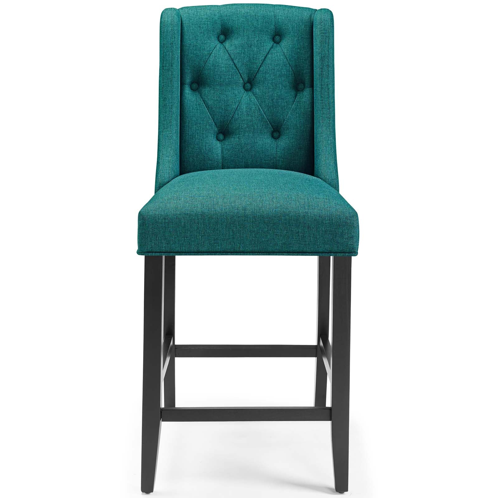 Modway Barstools - Baronet Counter Bar Stool Upholstered Fabric (Set of 2) Teal
