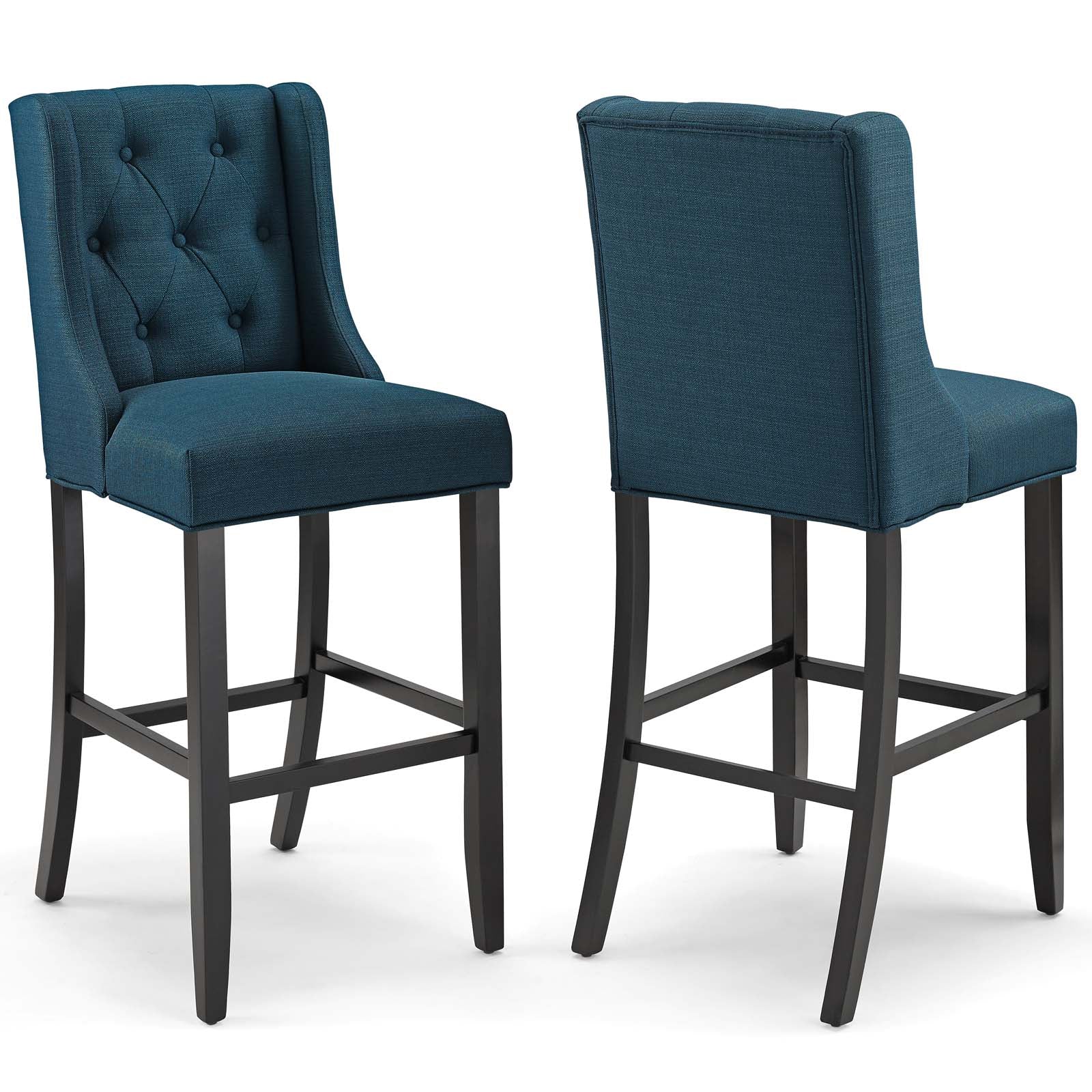 Modway Barstools - Baronet Bar Stool Upholstered Fabric ( Set of 2 ) Azure