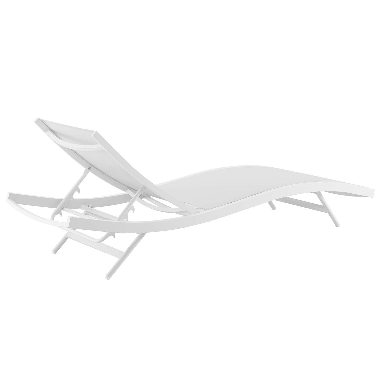 Modway Loungers - Glimpse Outdoor Patio Mesh Chaise Lounge Set of 4 White White