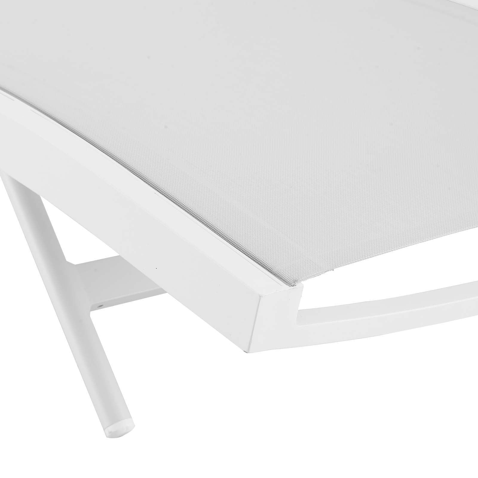 Modway Loungers - Glimpse Outdoor Patio Mesh Chaise Lounge Set of 4 White White
