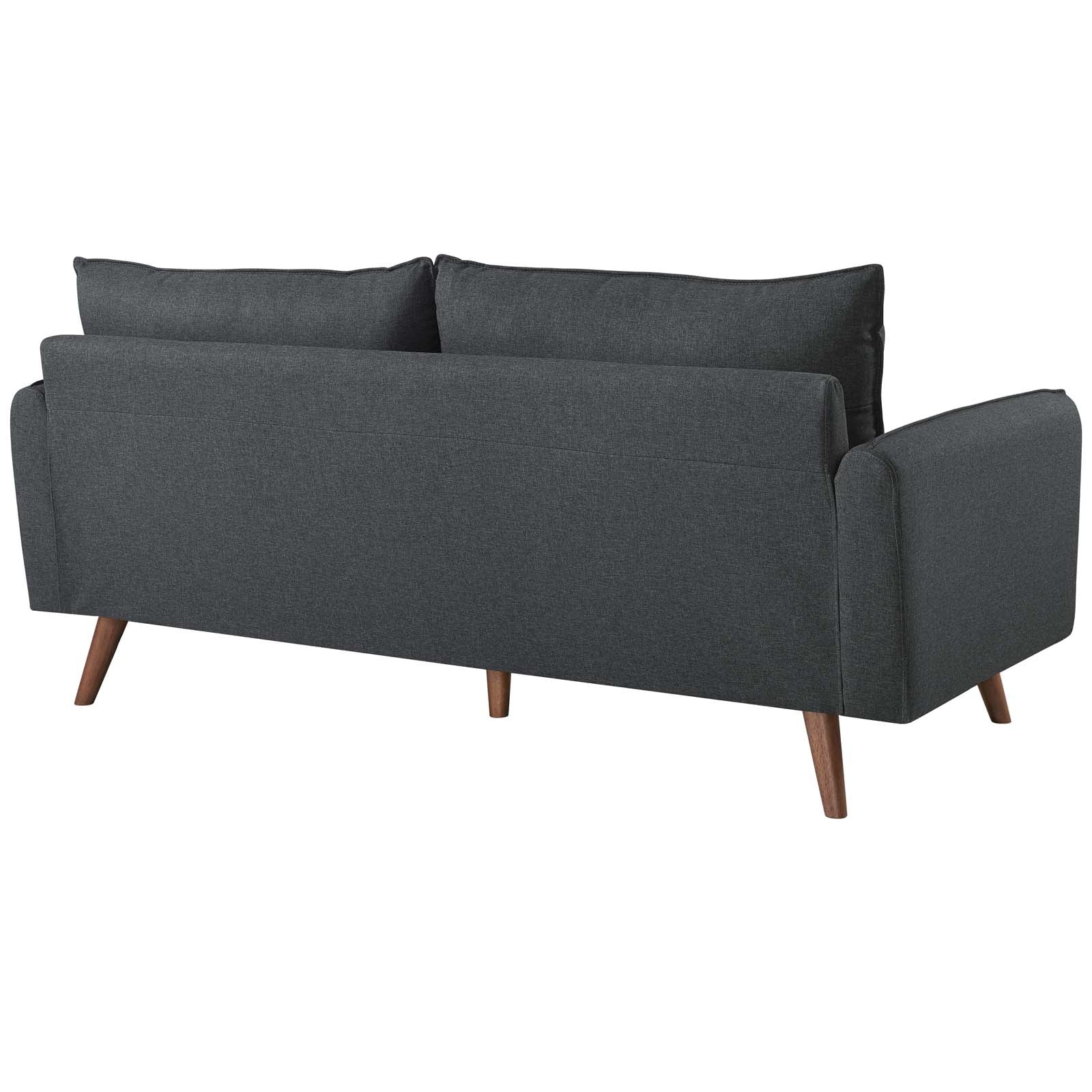 Modway Living Room Sets - Revive Upholstered Fabric Sofa and Loveseat Set Gray