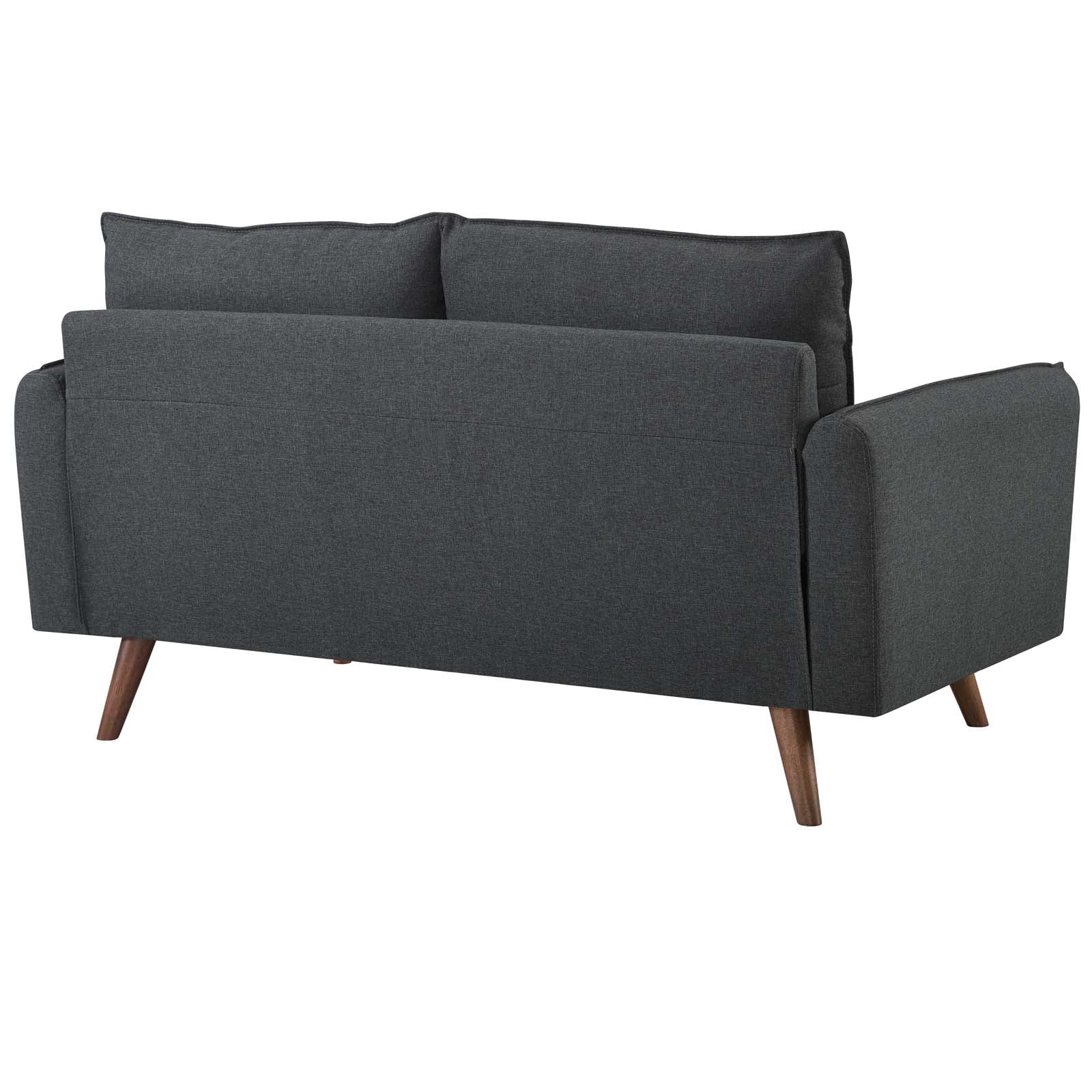 Modway Living Room Sets - Revive Upholstered Fabric Sofa and Loveseat Set Gray