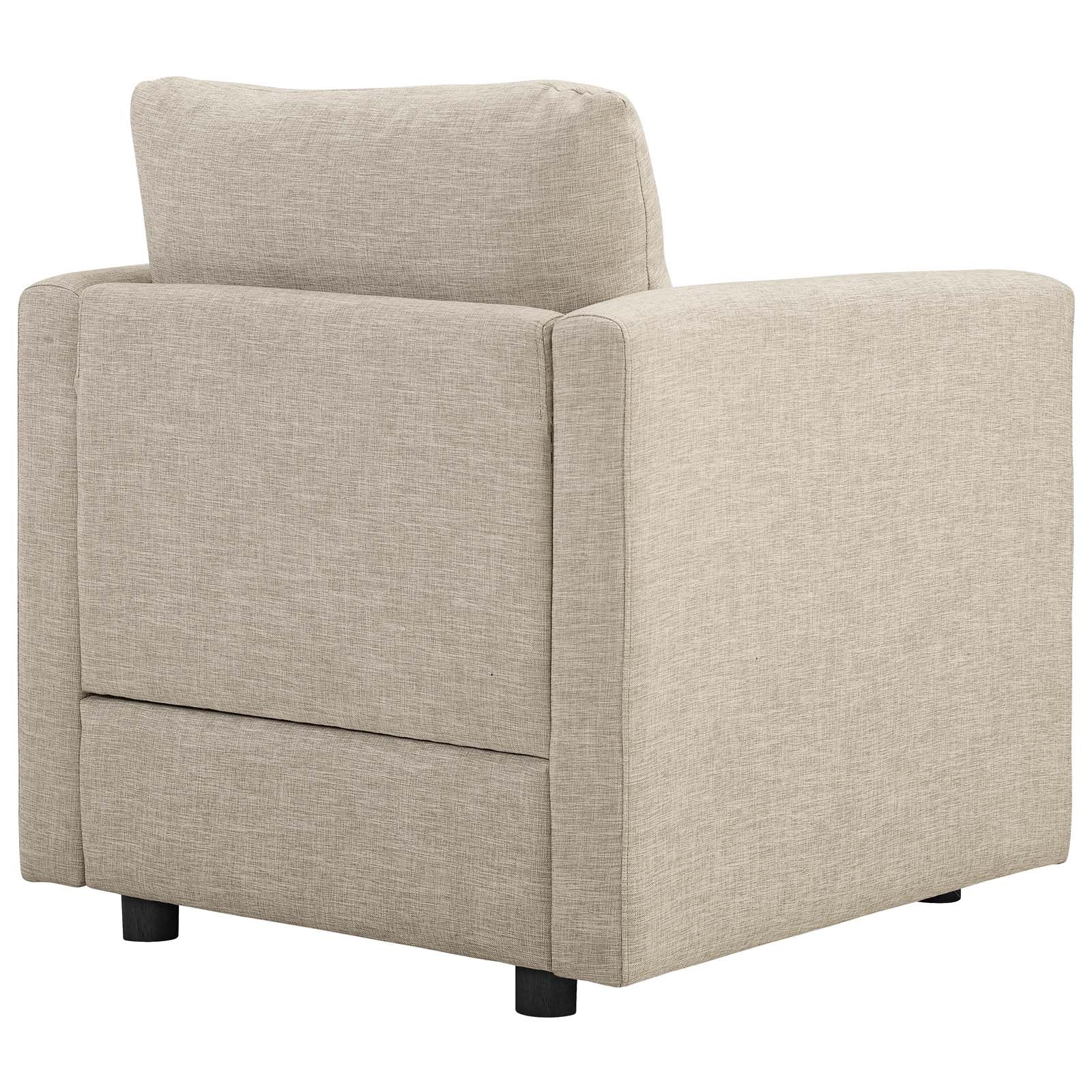 Modway Chairs - Activate Upholstered Fabric Armchair Beige ( Set of 2 )