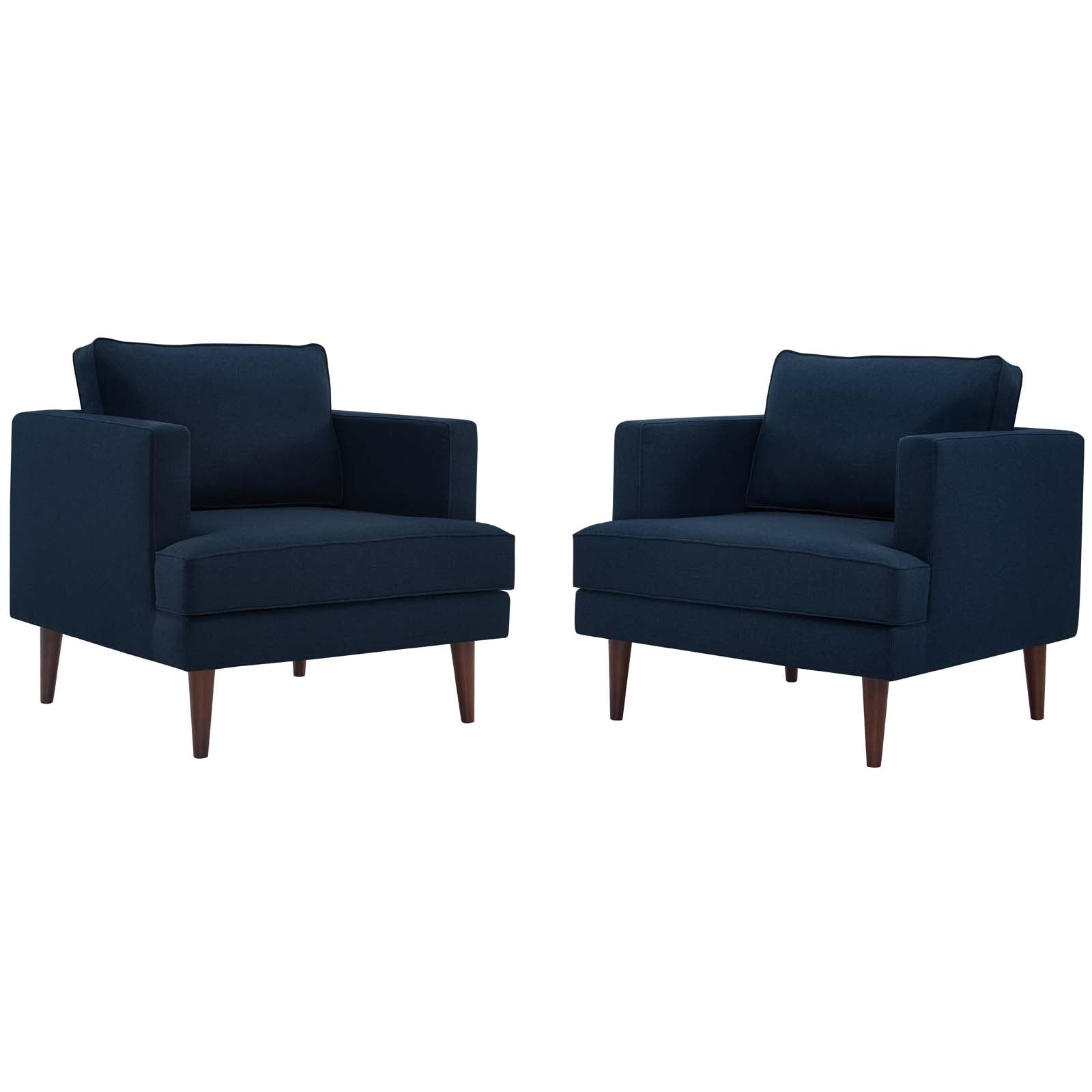 Modway Living Room Sets - Agile Upholstered Fabric Armchair Set of 2 Blue