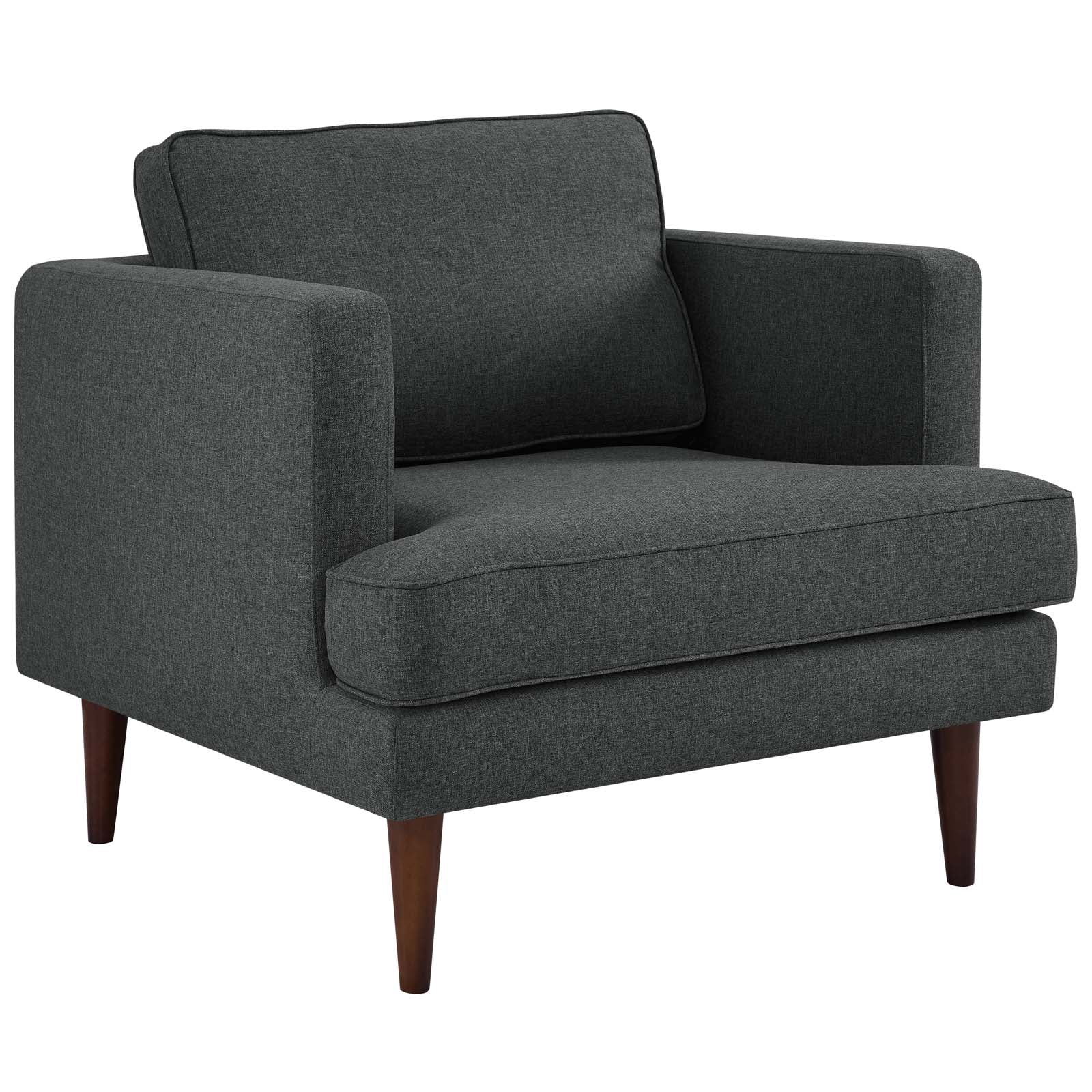 Modway Living Room Sets - Agile 3 Piece Upholstered Fabric Set Gray
