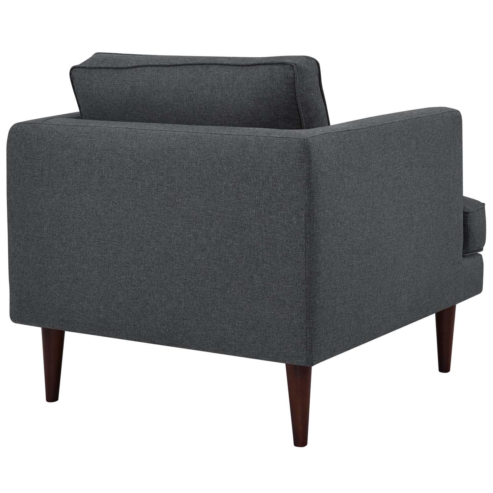 Modway Living Room Sets - Agile 3 Piece Upholstered Fabric Set Gray