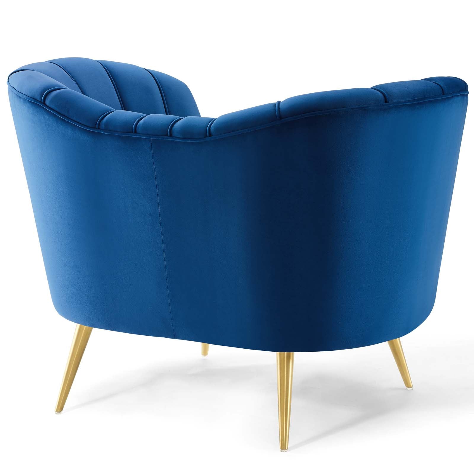 Modway Living Room Sets - Opportunity Performance Velvet Armchair Set of 2 Navy