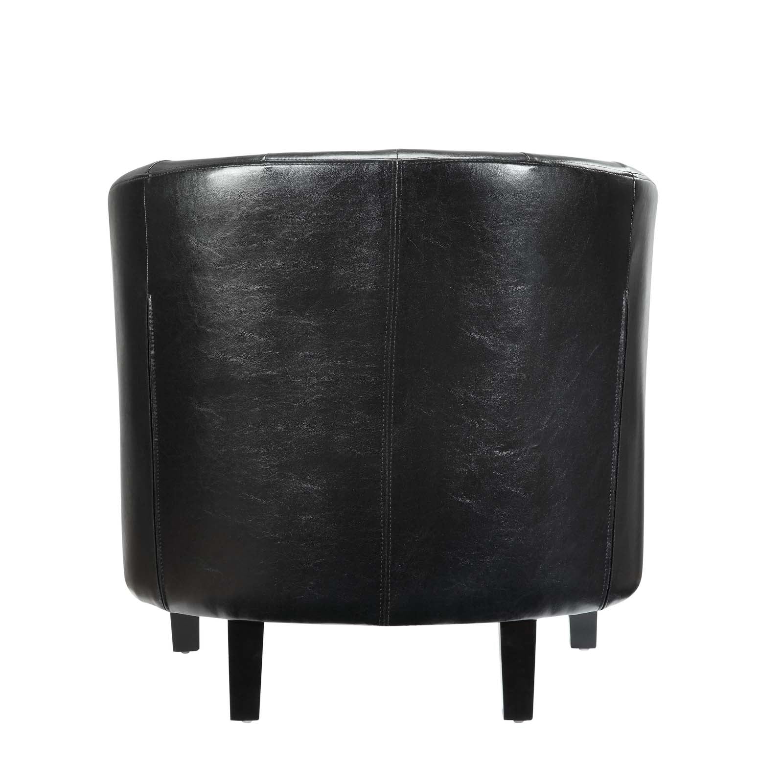 Modway Accent Chairs - Prospect Upholstered Vinyl Armchair Set of 2 Black