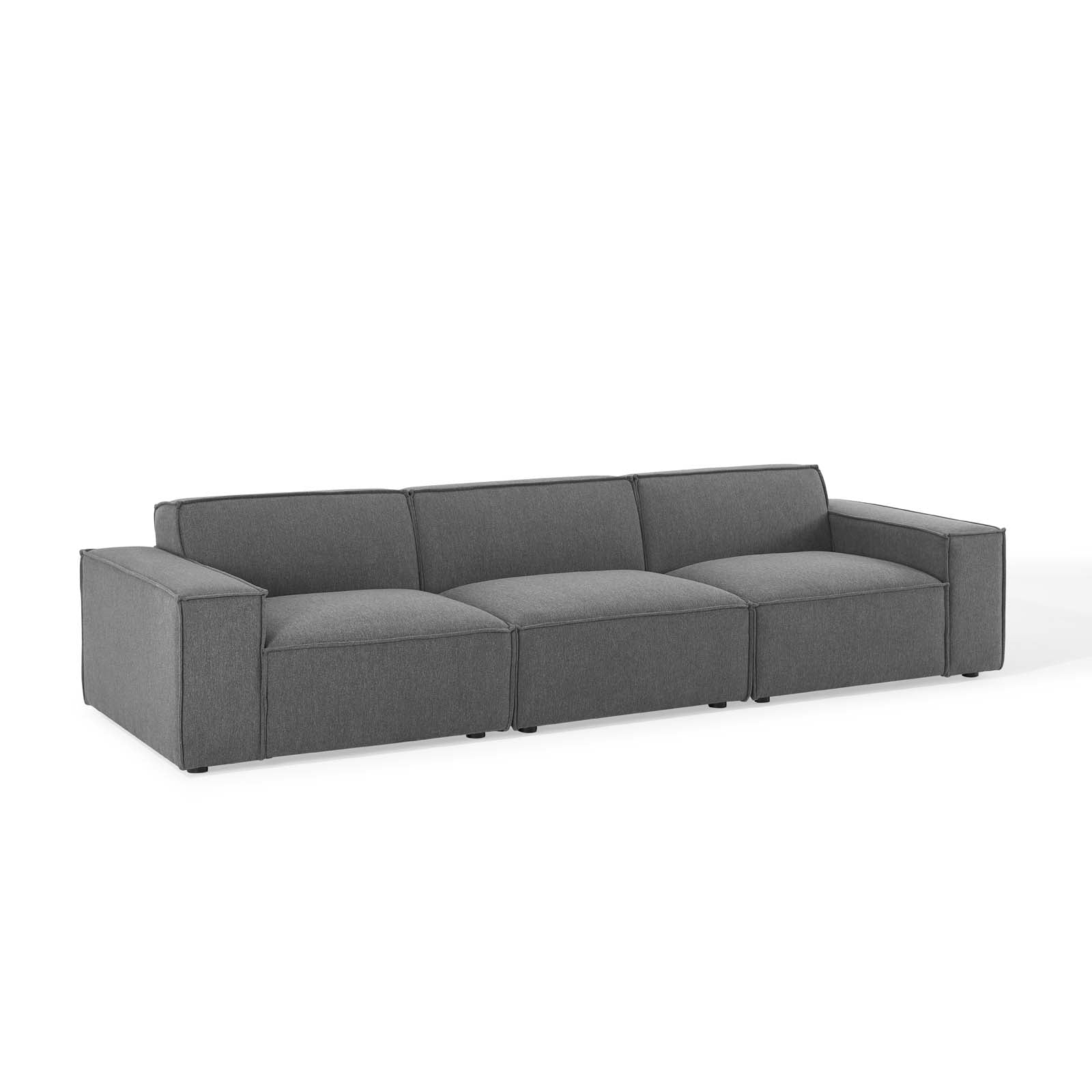 Modway Sofas & Couches - Restore 3-Piece Sofa Charcoal