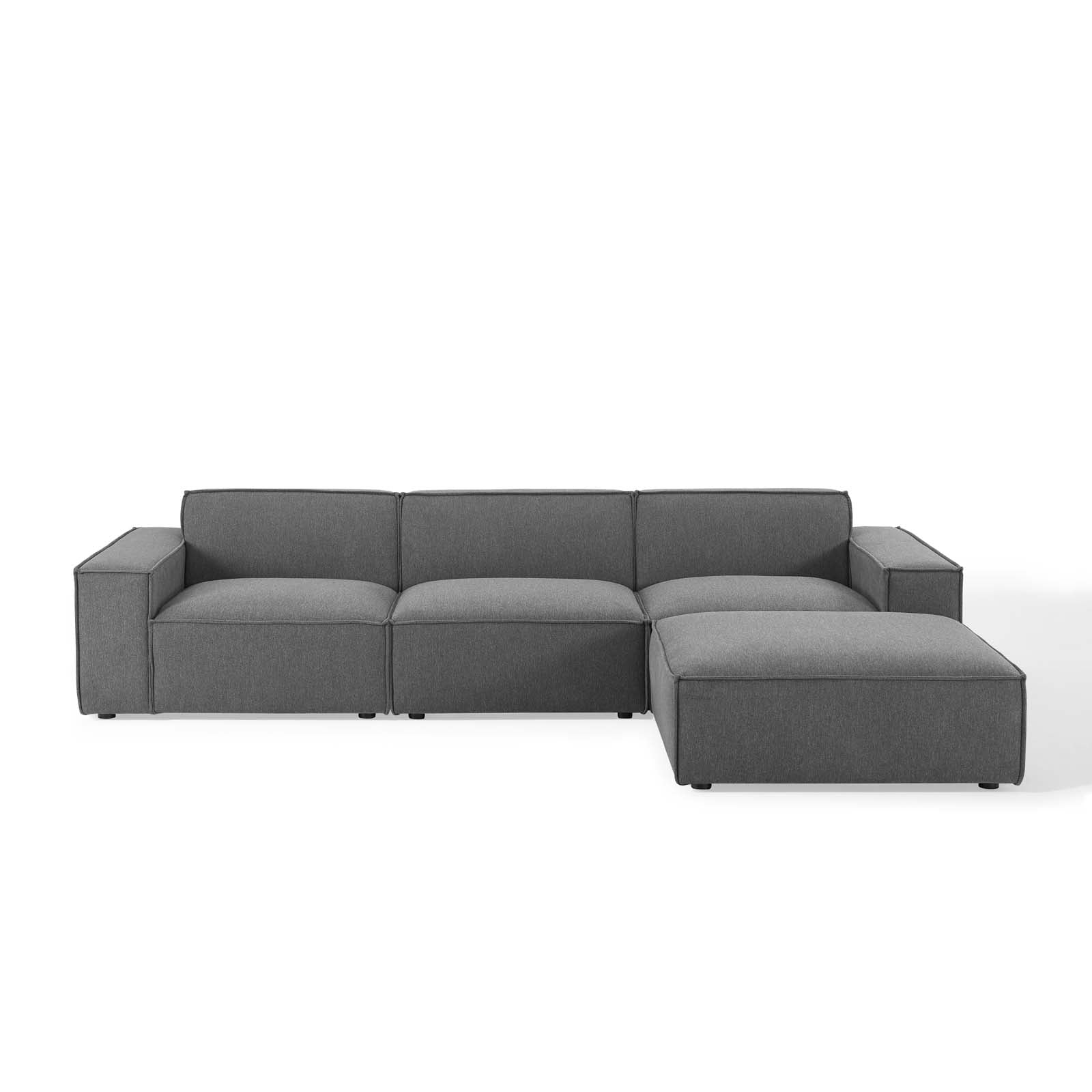 Modway Sectional Sofas - Restore 4-Piece Sectional Sofa Charcoal
