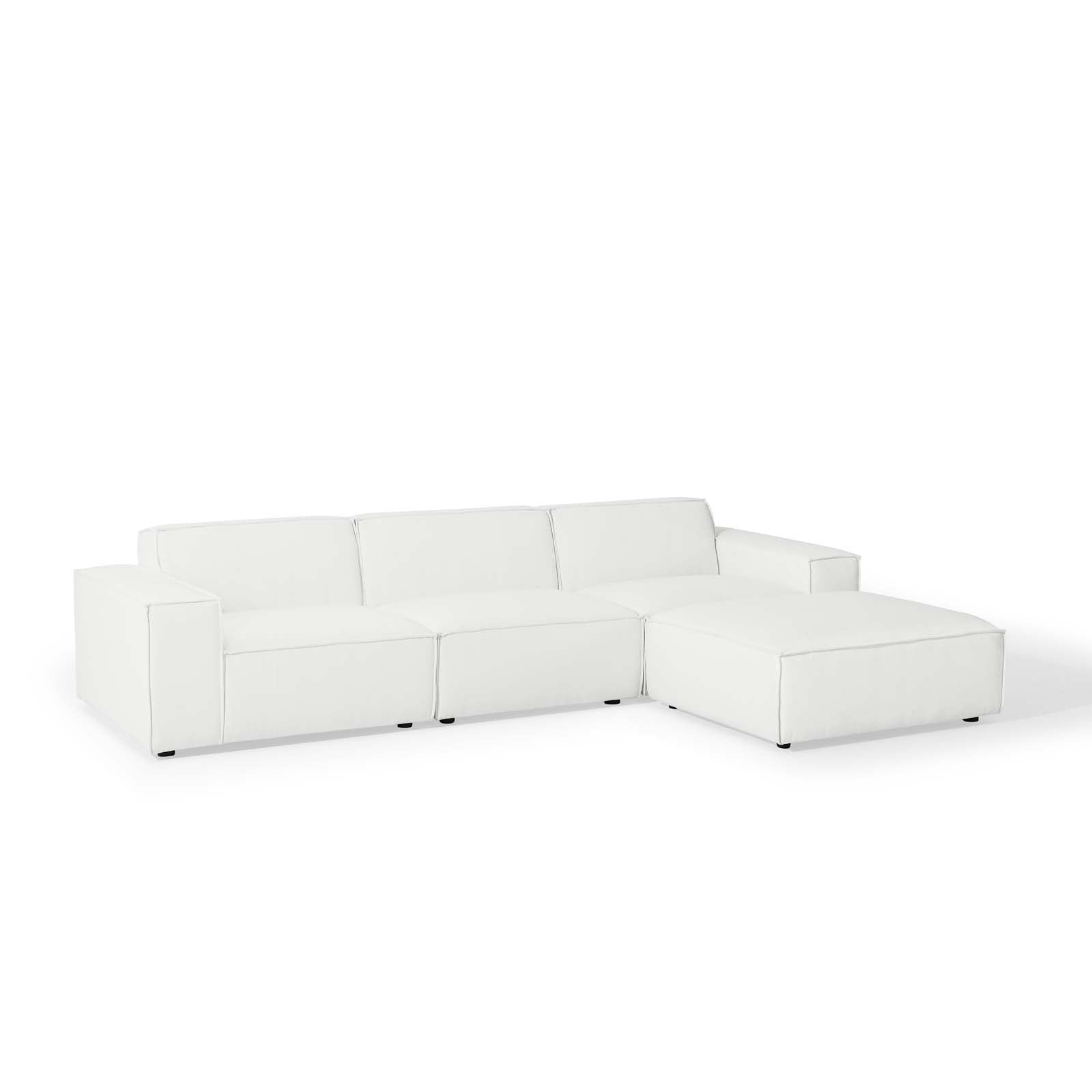Modway Sectional Sofas - Restore 4 Piece Sectional Sofa White 123"W