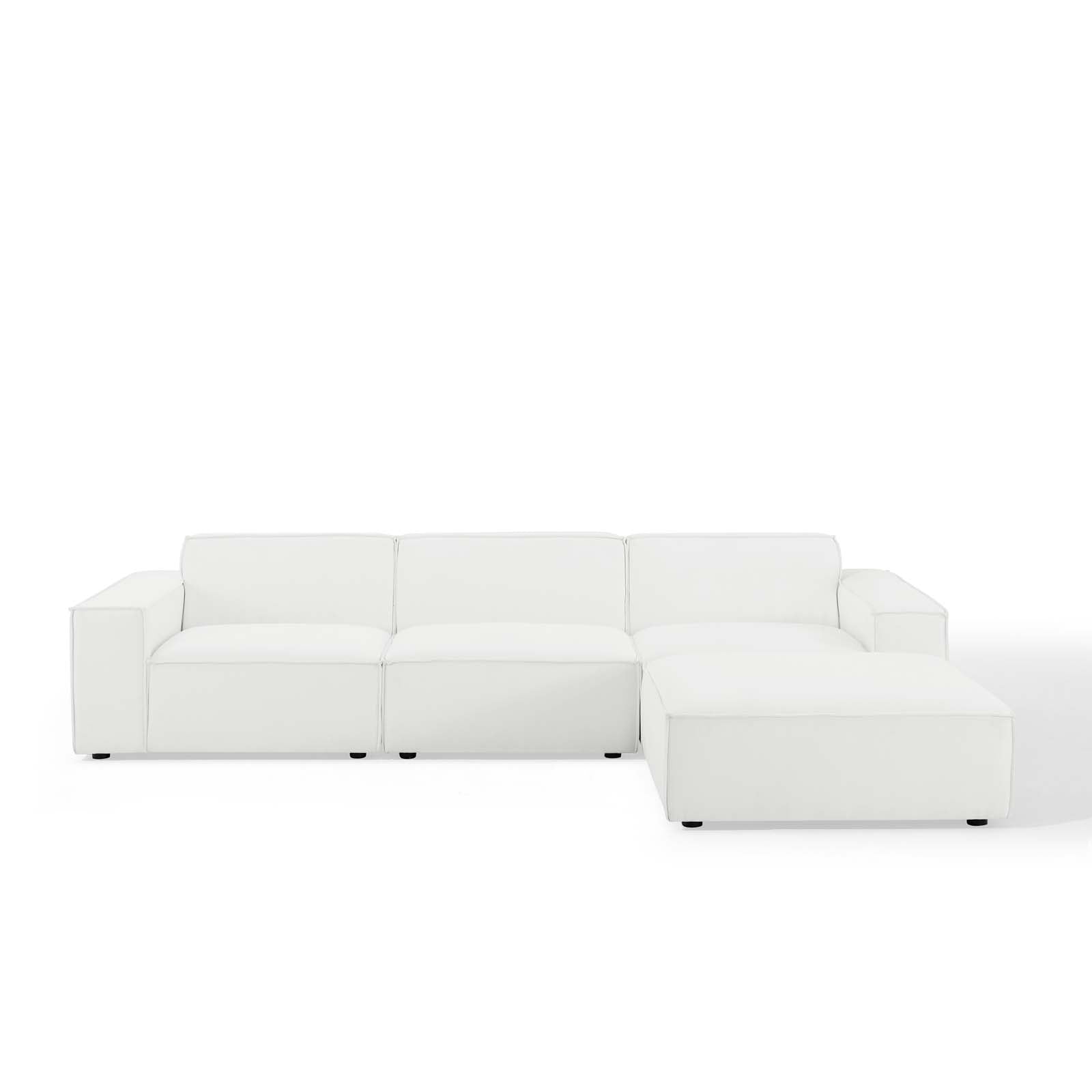 Modway Sectional Sofas - Restore 4 Piece Sectional Sofa White 123"W