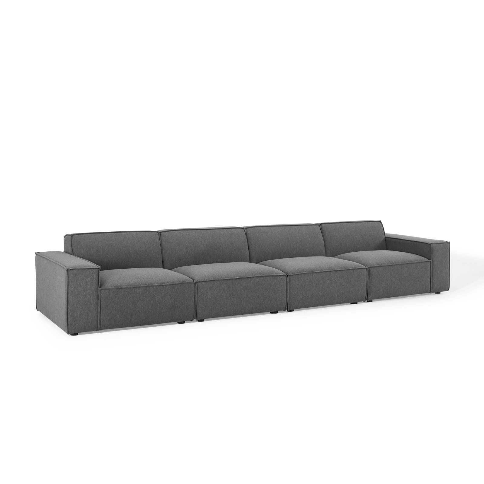 Modway Sofas & Couches - Restore 4-Piece Sofa Charcoal