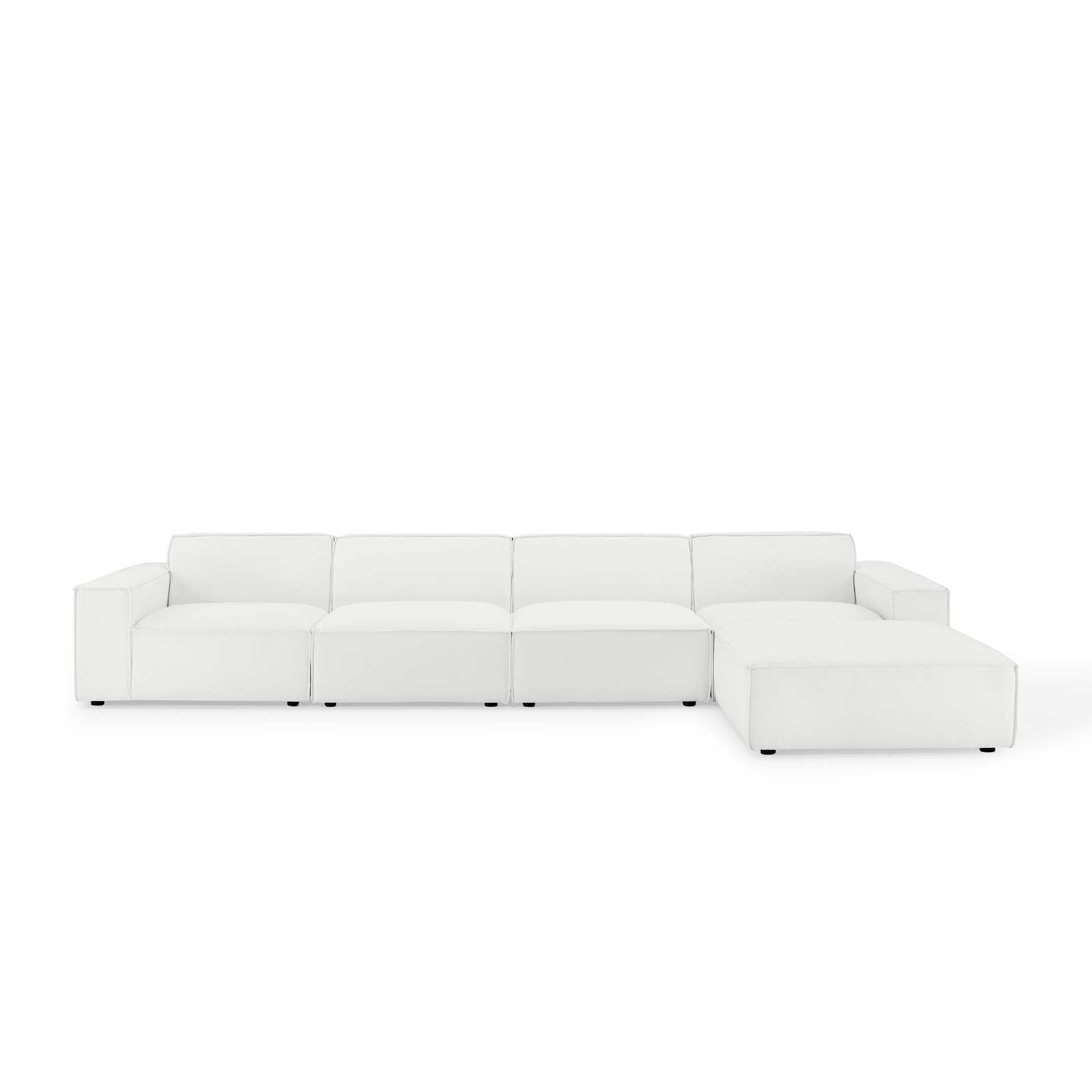 Modway Sectional Sofas - Restore 5-Piece Sectional Sofa White 164"