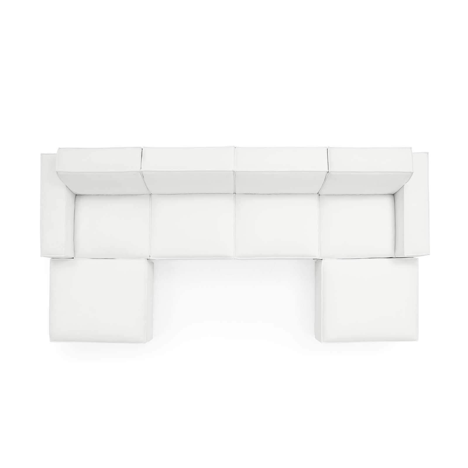 Modway Sectional Sofas - Restore 6-Piece Sectional Sofa 28" H White