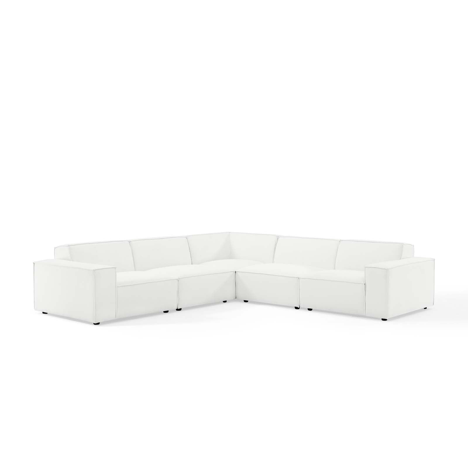 Modway Sectional Sofas - Restore 5-Piece Sectional Sofa White
