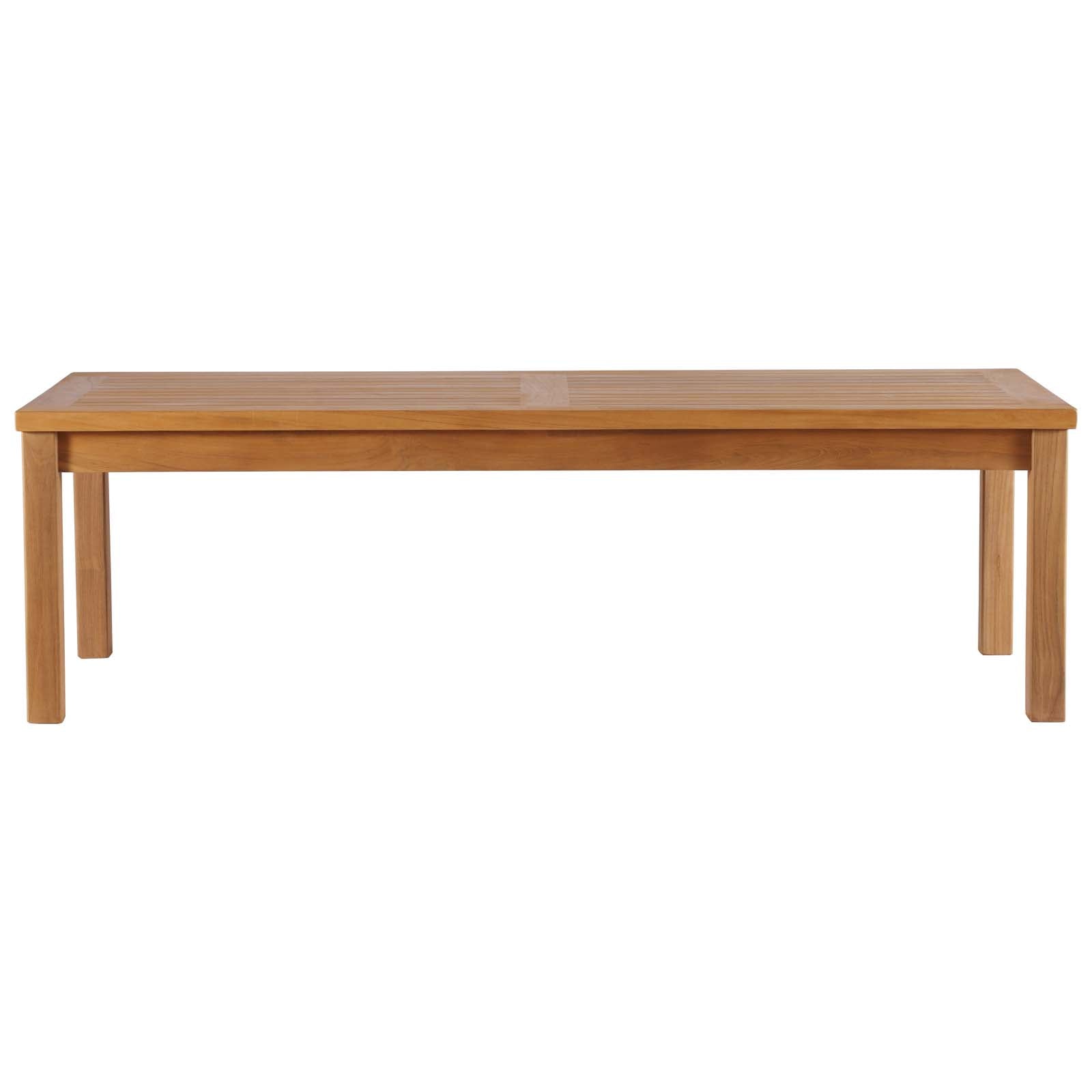 Modway Outdoor Coffee Tables - Upland Outdoor Patio Teak Wood Coffee Table Natural