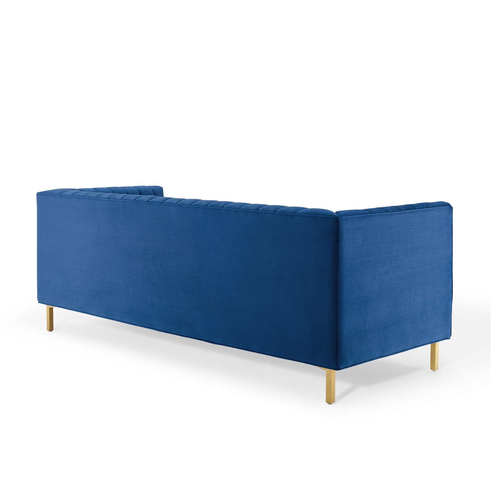 Modway Sofas & Couches - Shift Channel Tufted Performance Velvet Sofa Navy
